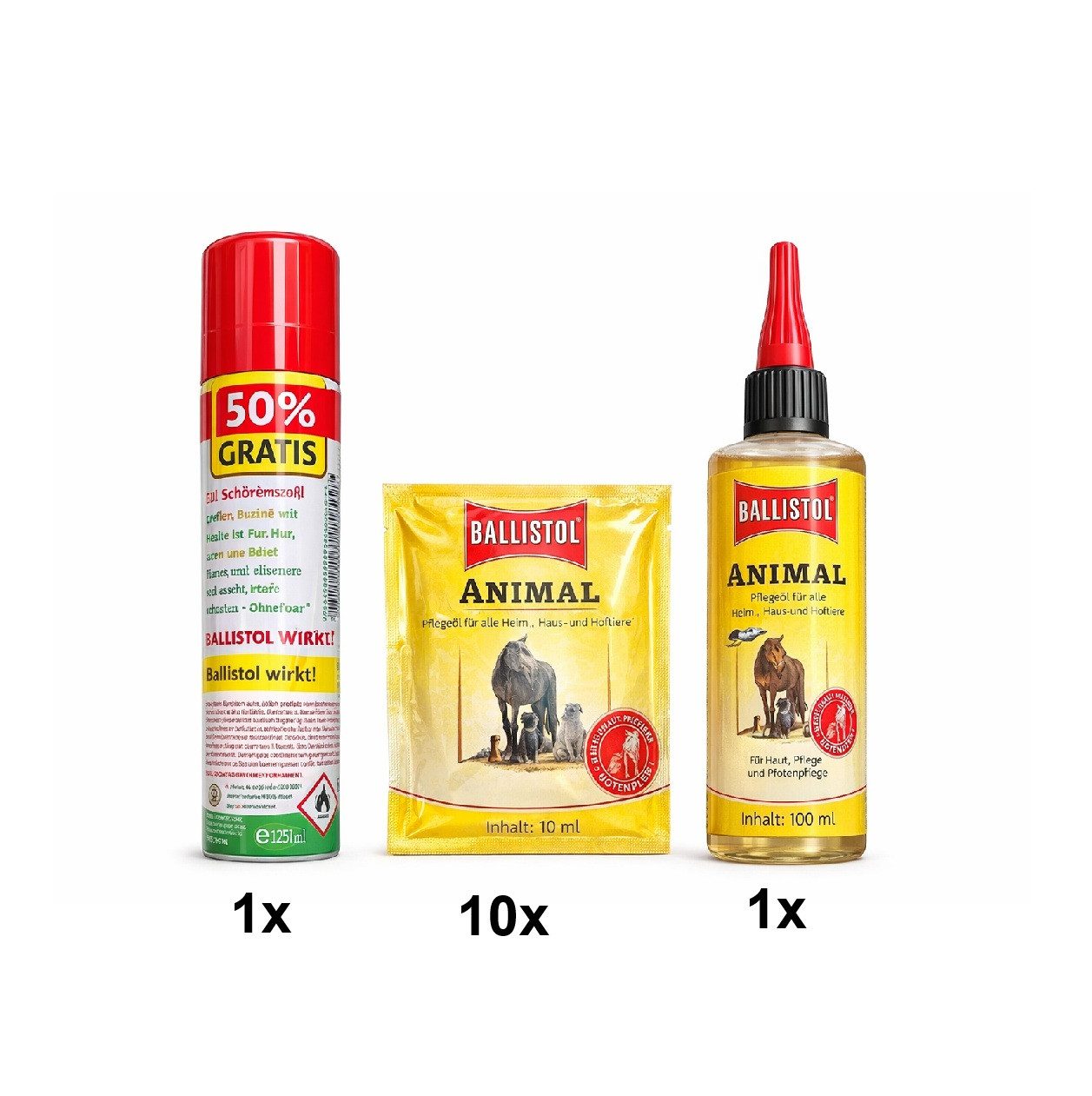 MATEC Germany Ersatzteile Geschenkbox Ballistol ANIMAL Geschenke-Set in Edelstahlbox, 2 Fächer