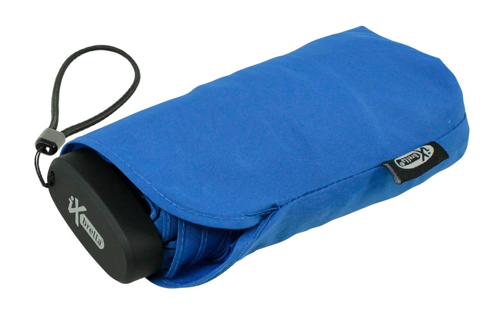Taschenregenschirm Format, Mini Ultra cm ultra-klein im blau Schirm 15 Handy winziger iX-brella