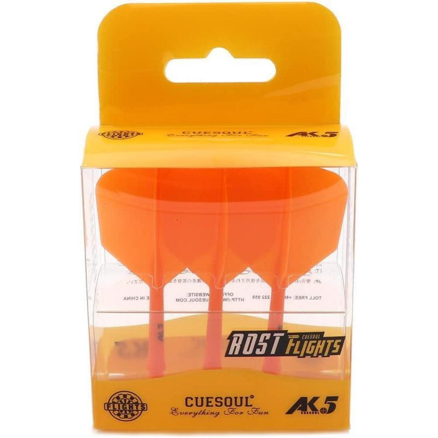LuxusKollektion Pfeilschaft Dartschäfte Flights personalisiert großer Flügel-Orange-S CSAK-510SYS