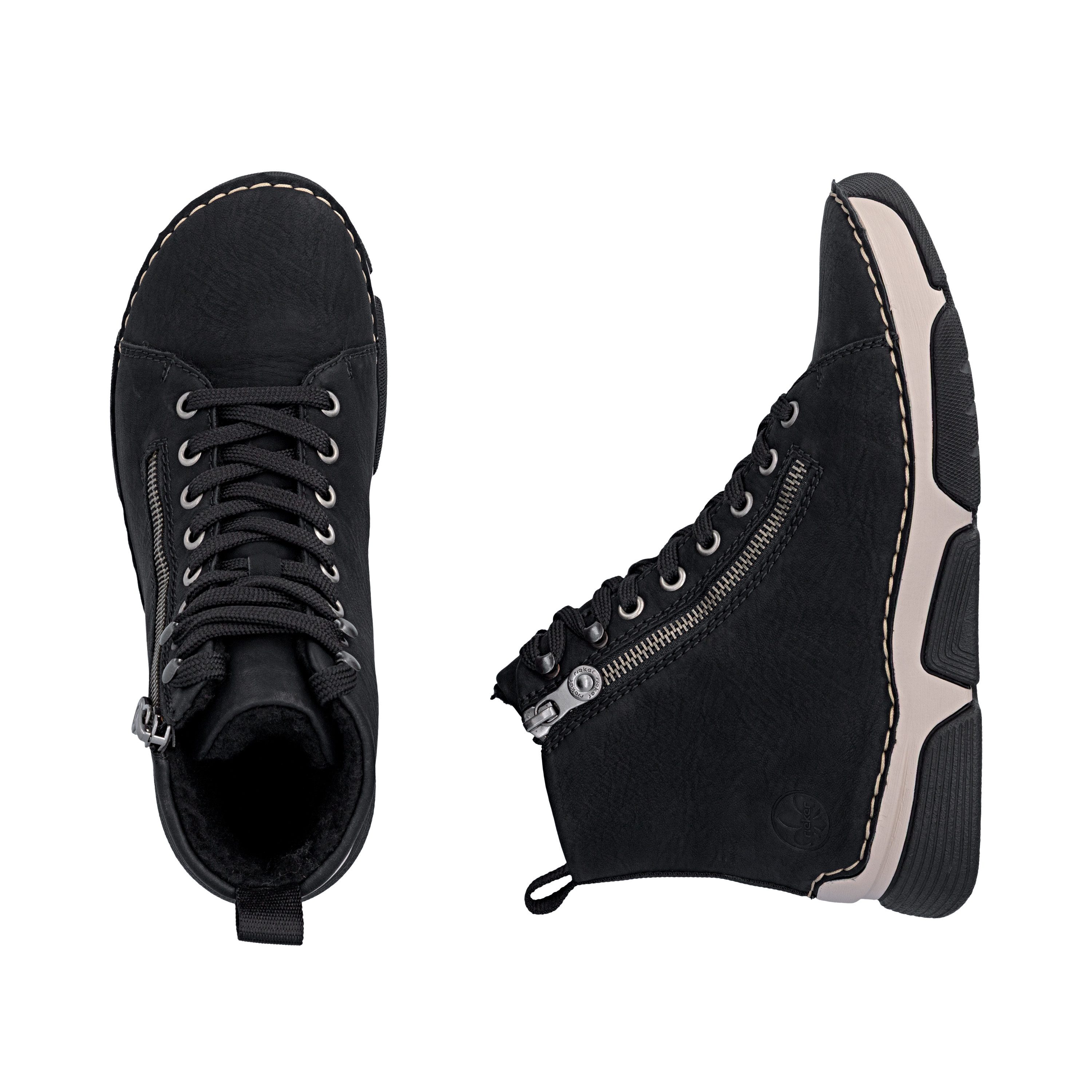 Rieker Sneaker Freizeitschuh, Halbschuh, Schnürschuh mit Kontraststeppung