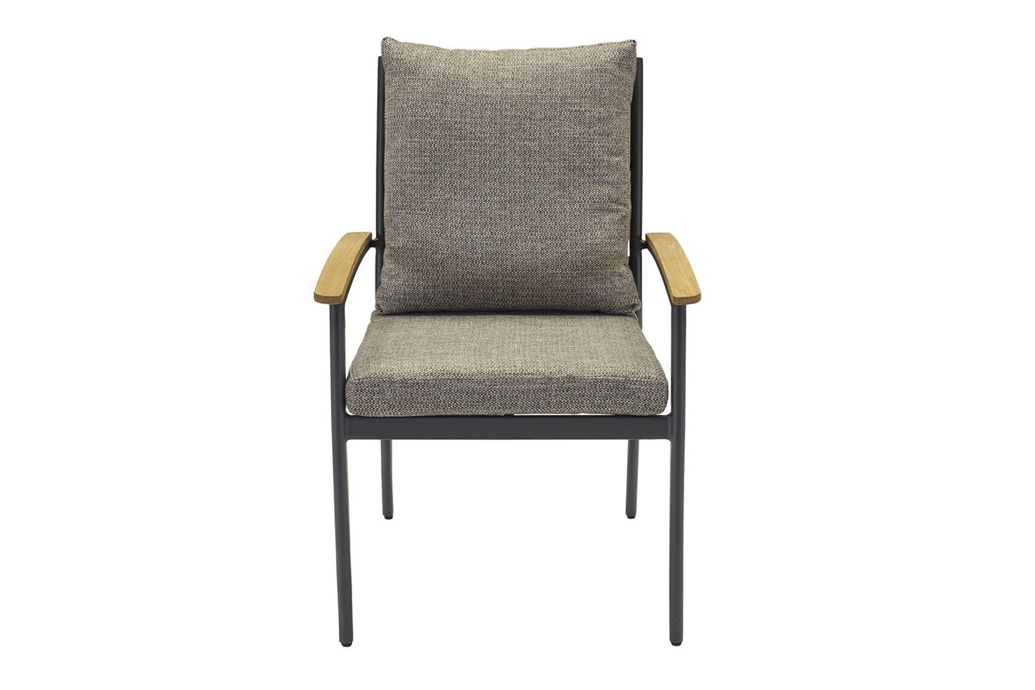 dasmöbelwerk Gartenstuhl Gartenstuhl Phoenix Armlehnstuhl Teakarmlehne Rope Anthrazit