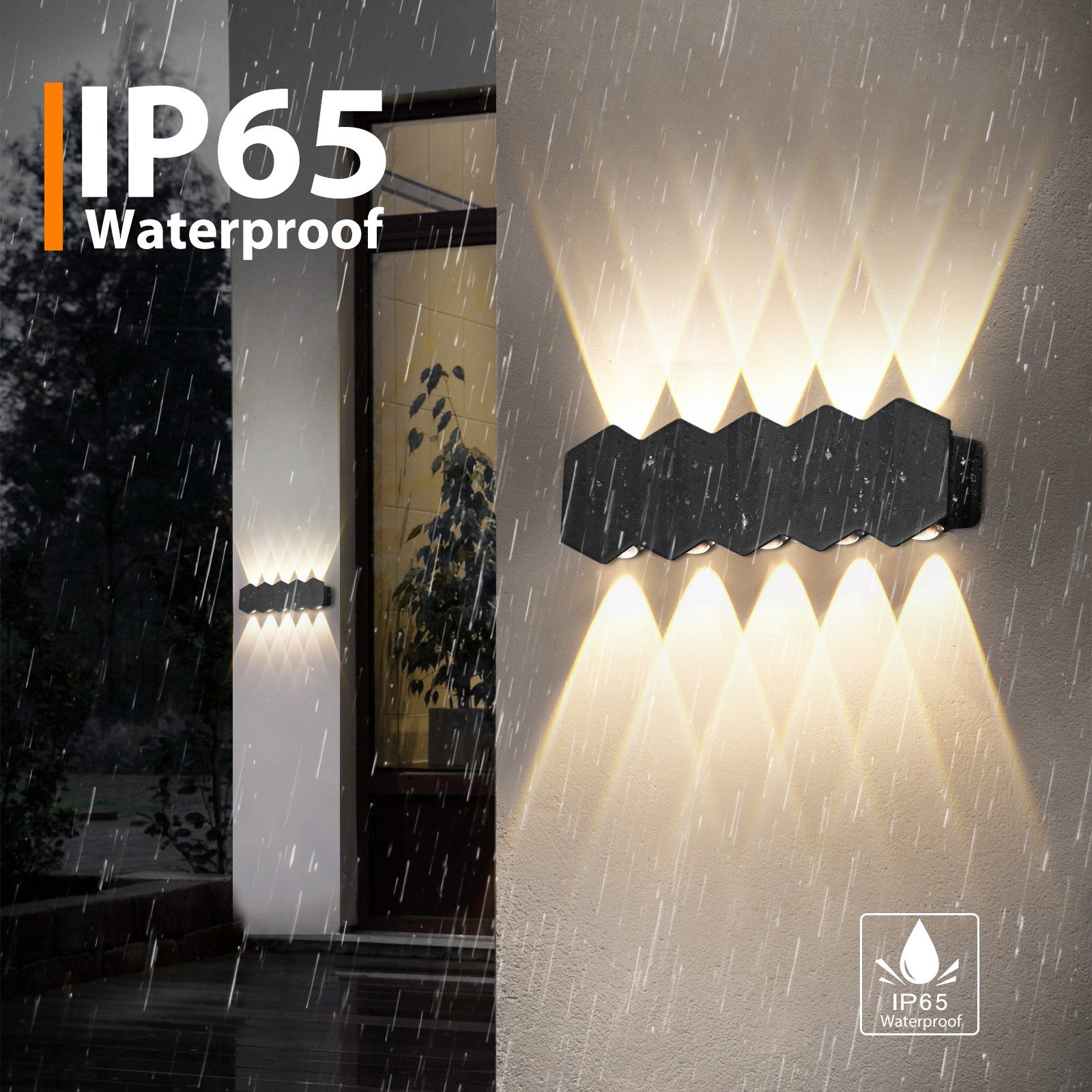 BlingBin LED Wandleuchte Innen Außen Wasserdicht Up and Down Wandlampe, Sch günstig online kaufen
