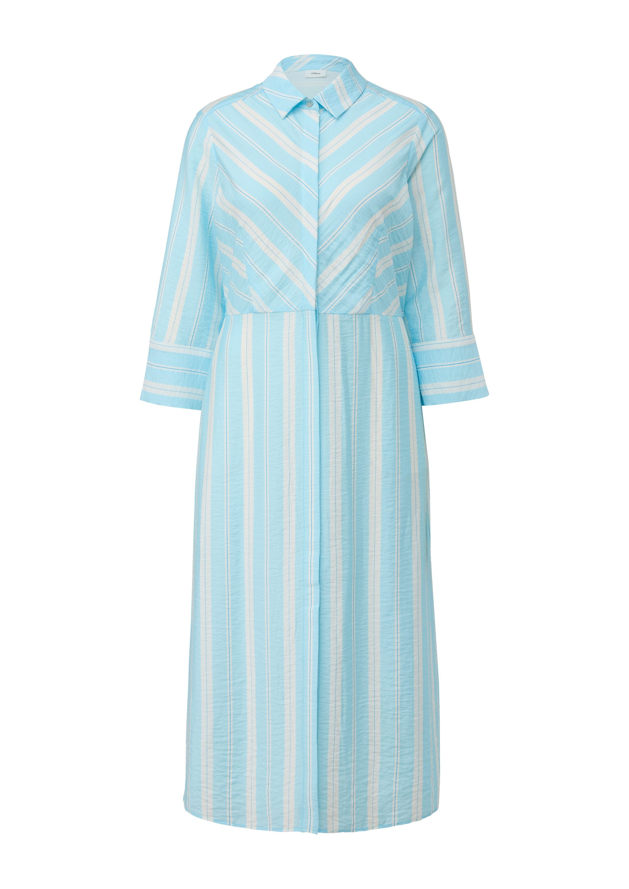 s.Oliver Midikleid Kleid Tailliertes Midikleid in Crêpe-Optik