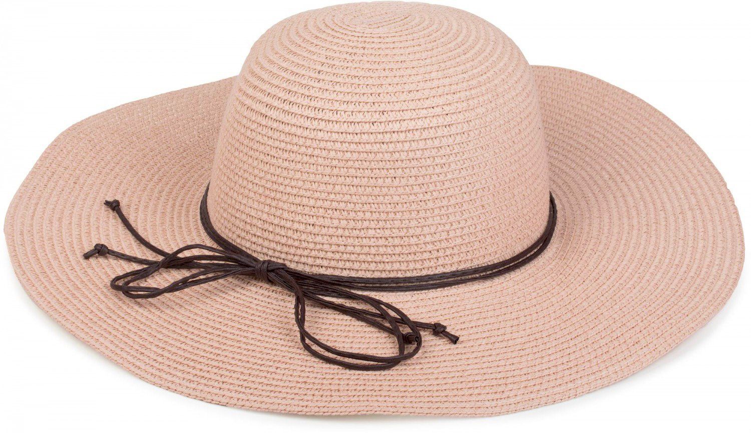 styleBREAKER Sonnenhut Floppy Sonnenhut mit schmalem Zierband und Schleife günstig online kaufen