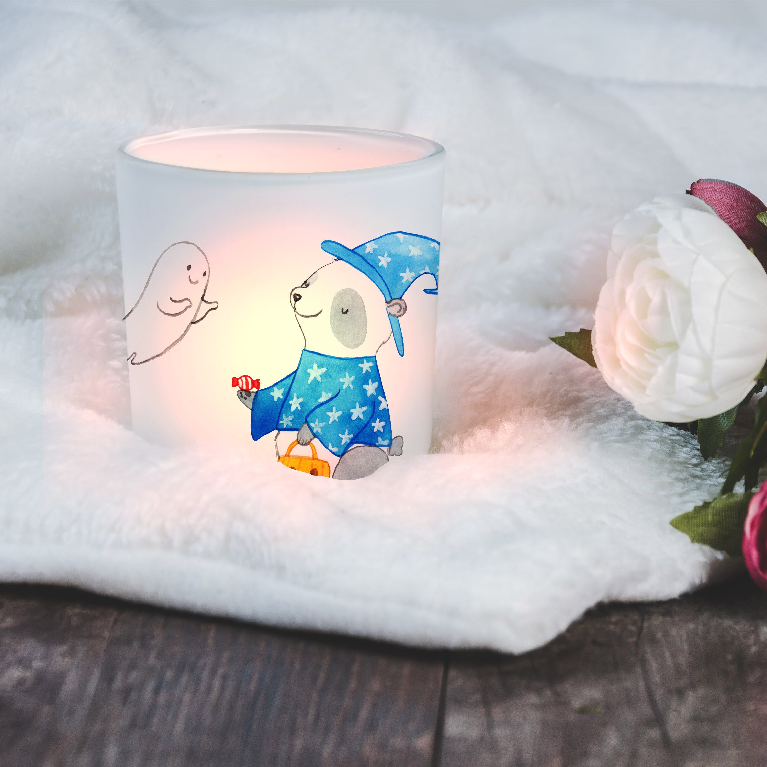 Kerzen - Mrs. Mr. (1 Transparent Windlicht Schenken, Panda St) Zauberer Geschenk, Panda - & Kerzenglas,