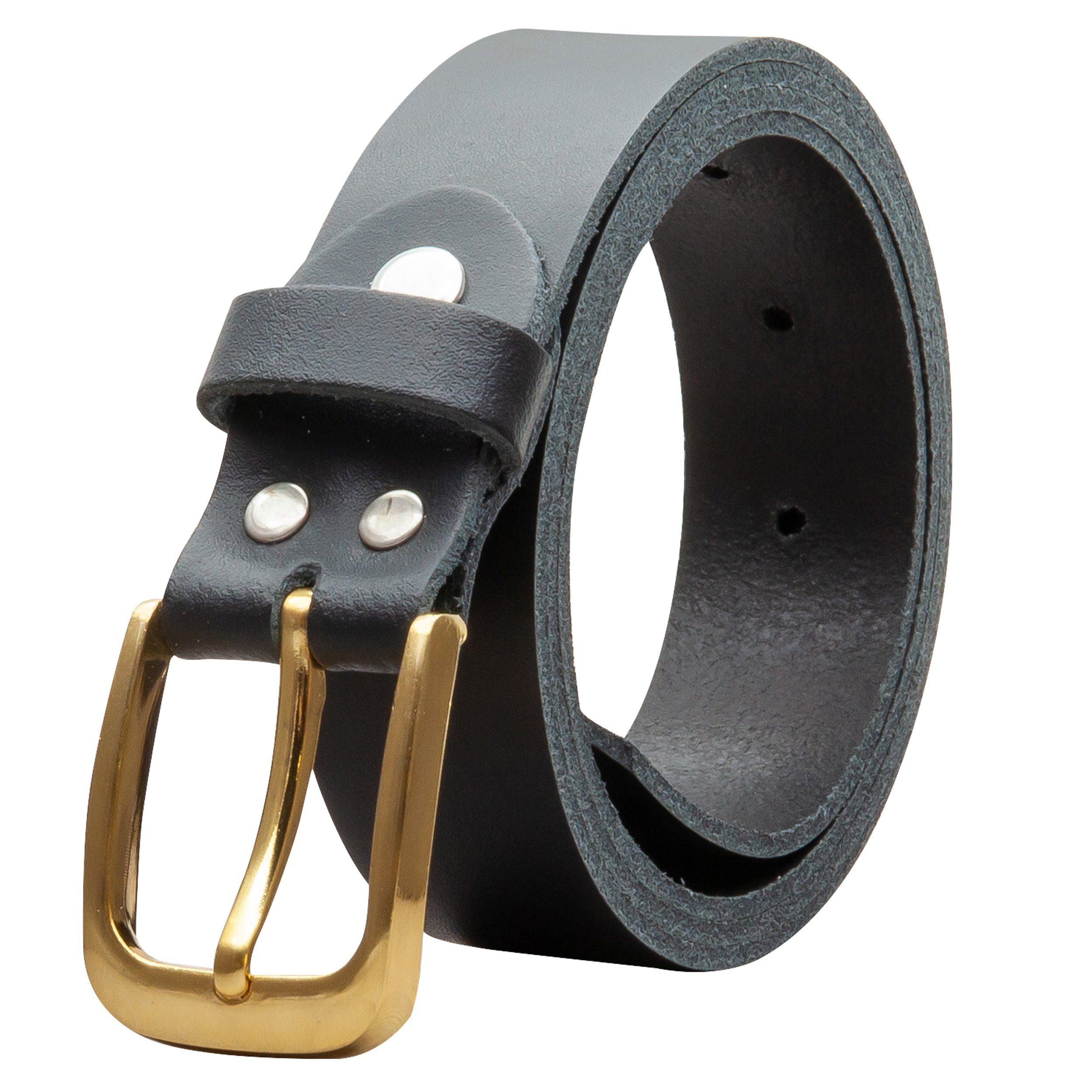 COLOGNEBELT Ledergürtel OM316-SL-Schwarz MADE IN GERMANY, Schwarz Kürzbar, günstig online kaufen