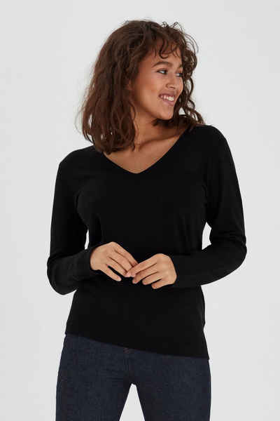 Pulz Jeans Strickpullover PZSARA - 50204127 Femininer Pullover mit V-Ausschnitt