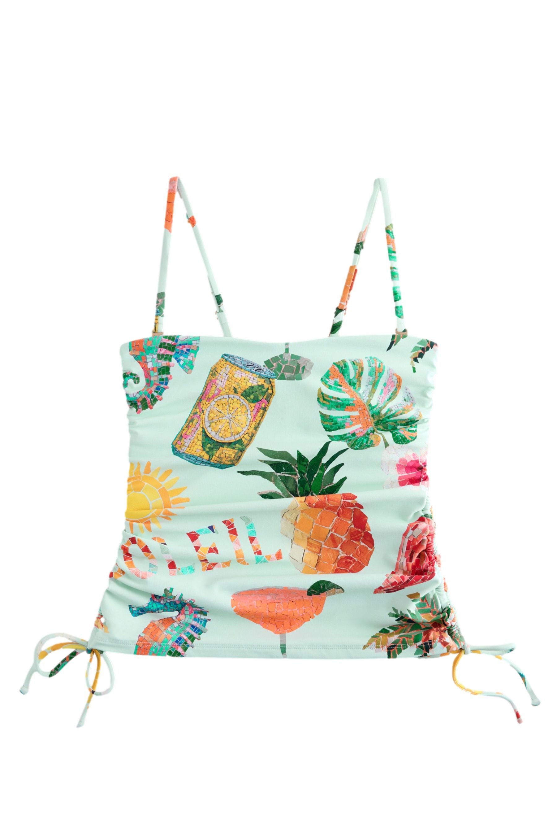 Next Tankini-Top Verstellbares, gerafftes Bandeau-Tankini-Oberteil (1-St)