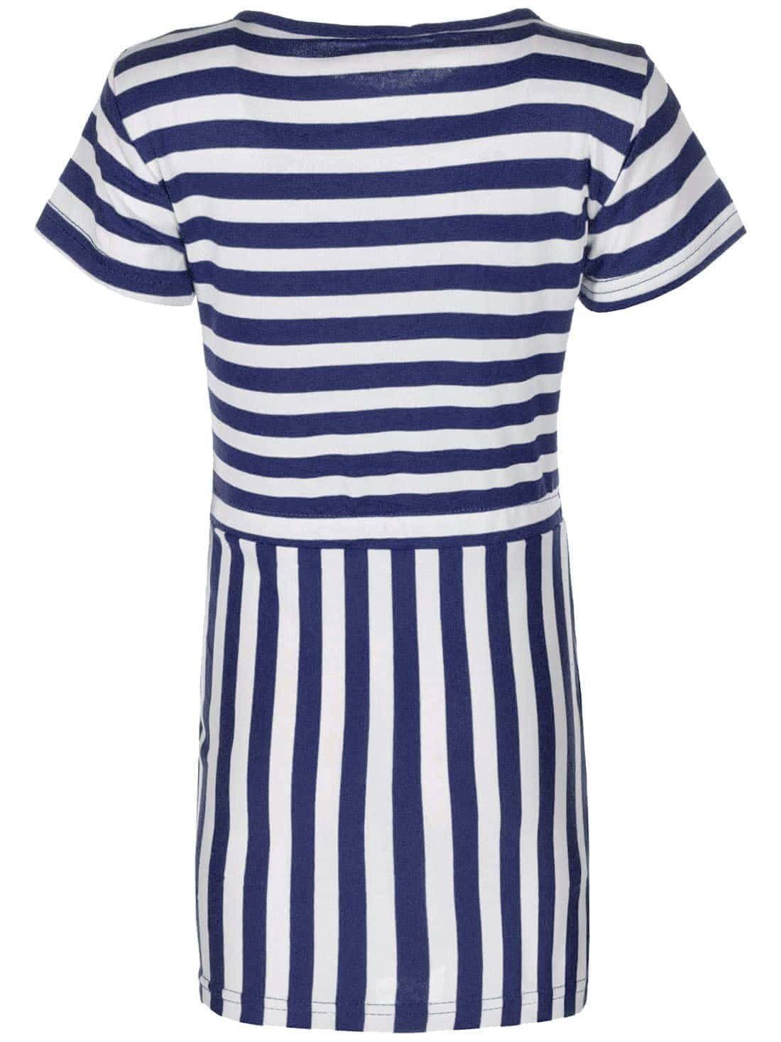Kleid Navy bequem Wendepailletten (1-tlg) Sommerkleid mit zu Mädchen tragen KMISSO