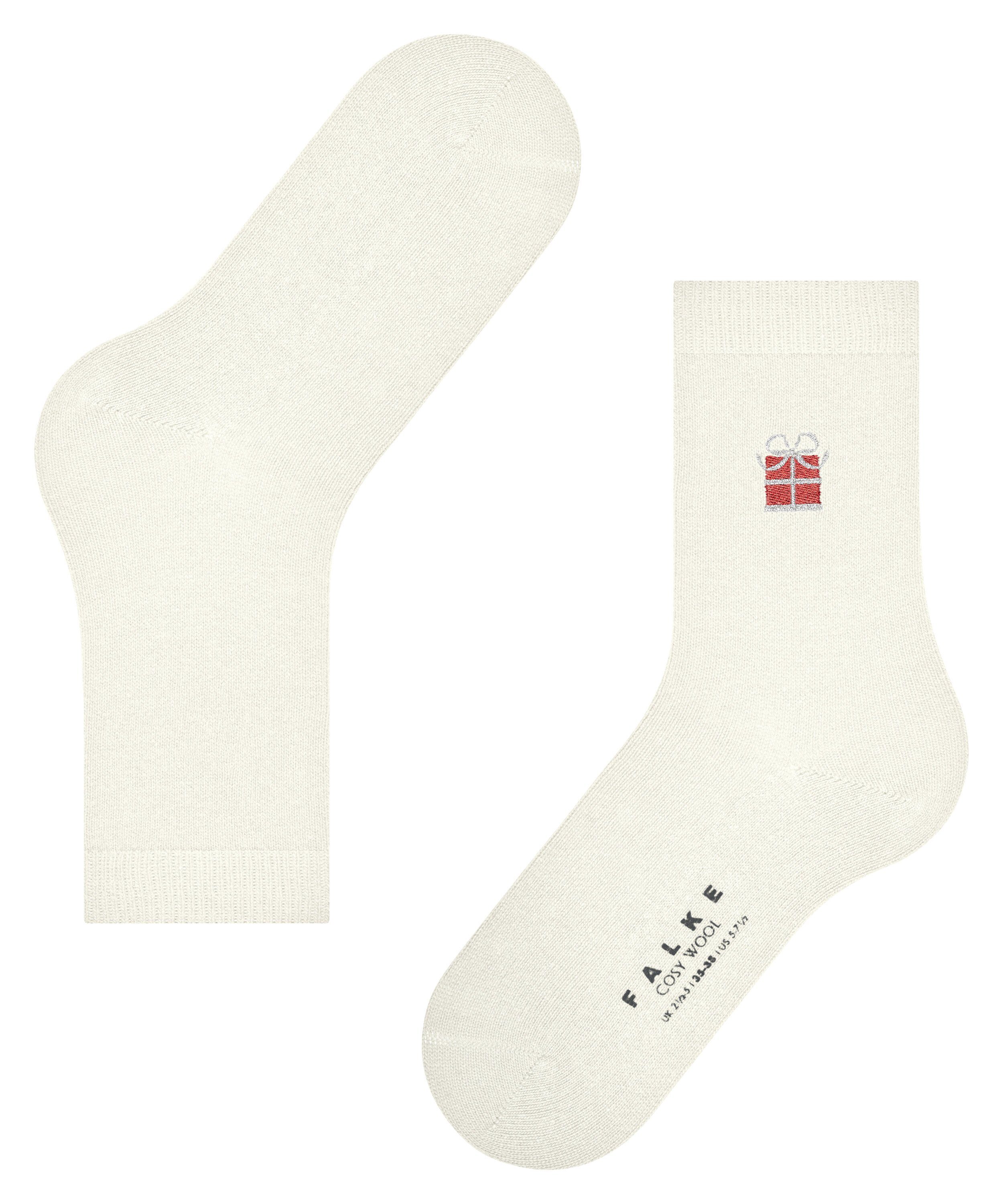 Socken X-Mas Cosy FALKE Gift (1-Paar) off-white (2040) Wool