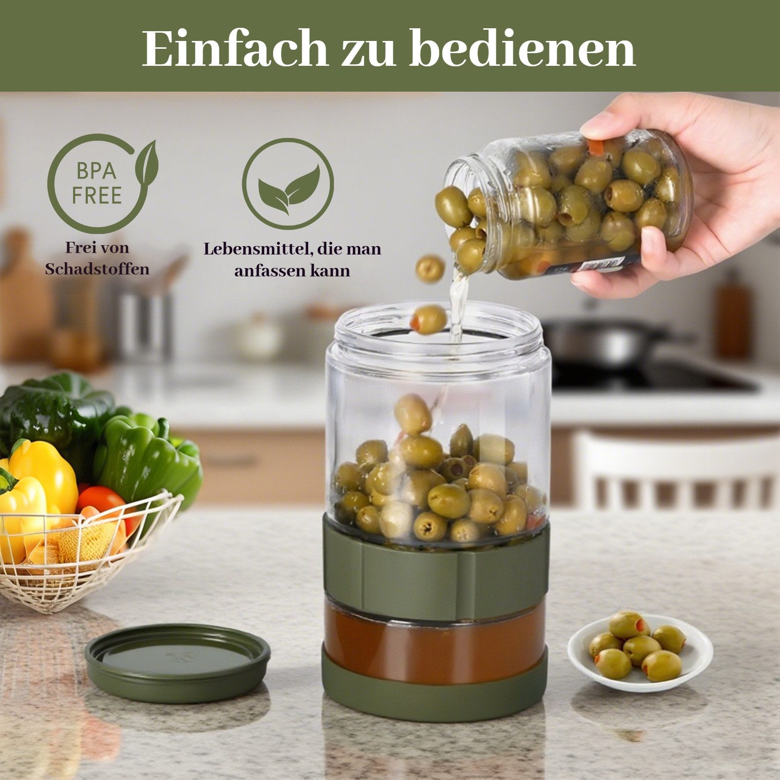 BlingBin Aufbewahrungsdose Flip Einmachglas Flip Gurkenglas mit Sieb und De günstig online kaufen