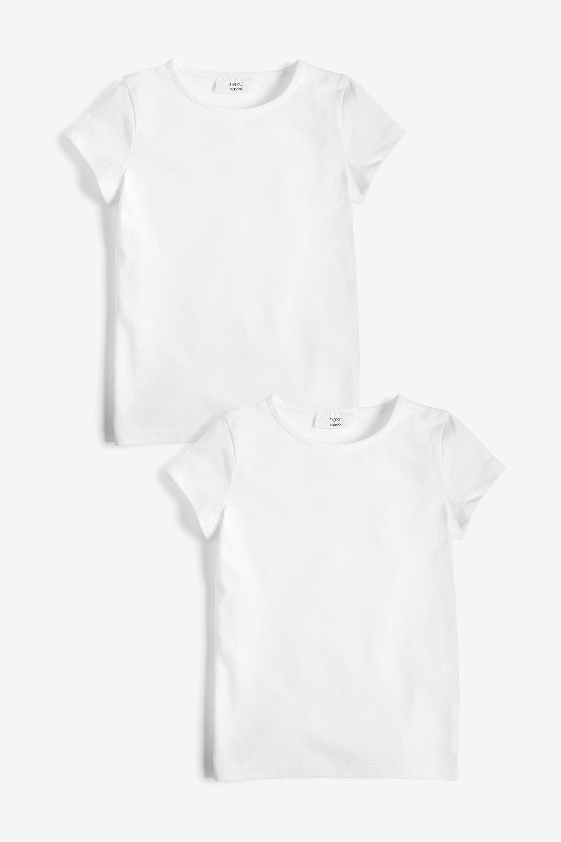 T-Shirt Baumwolle, die für (2-tlg) 2er-Pack Sport-T-Shirts Next Schule