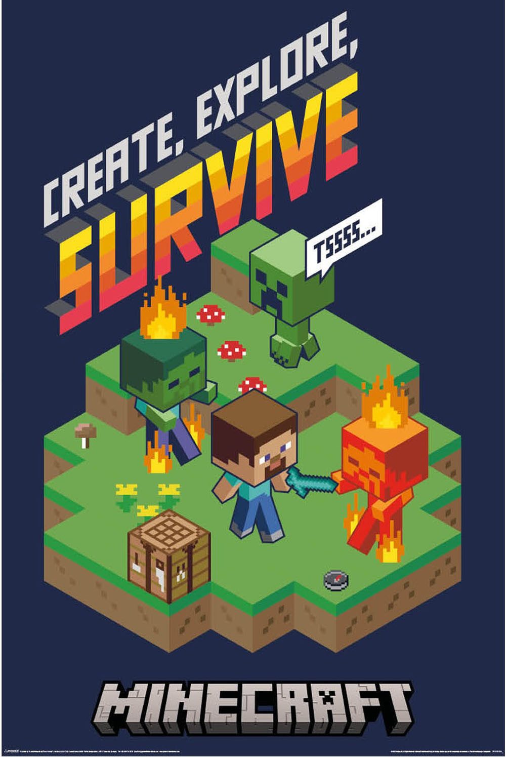 Poster Minecraft - Survive - Poster 61x91,5 cm