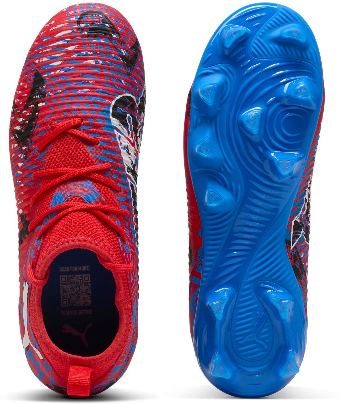 PUMA FUTURE 8 MATCH PLAYMAKERS FG/AG Jr PUMA RED-PUMA BLACK-ULTRA BLUE-PINK Fußballschuh