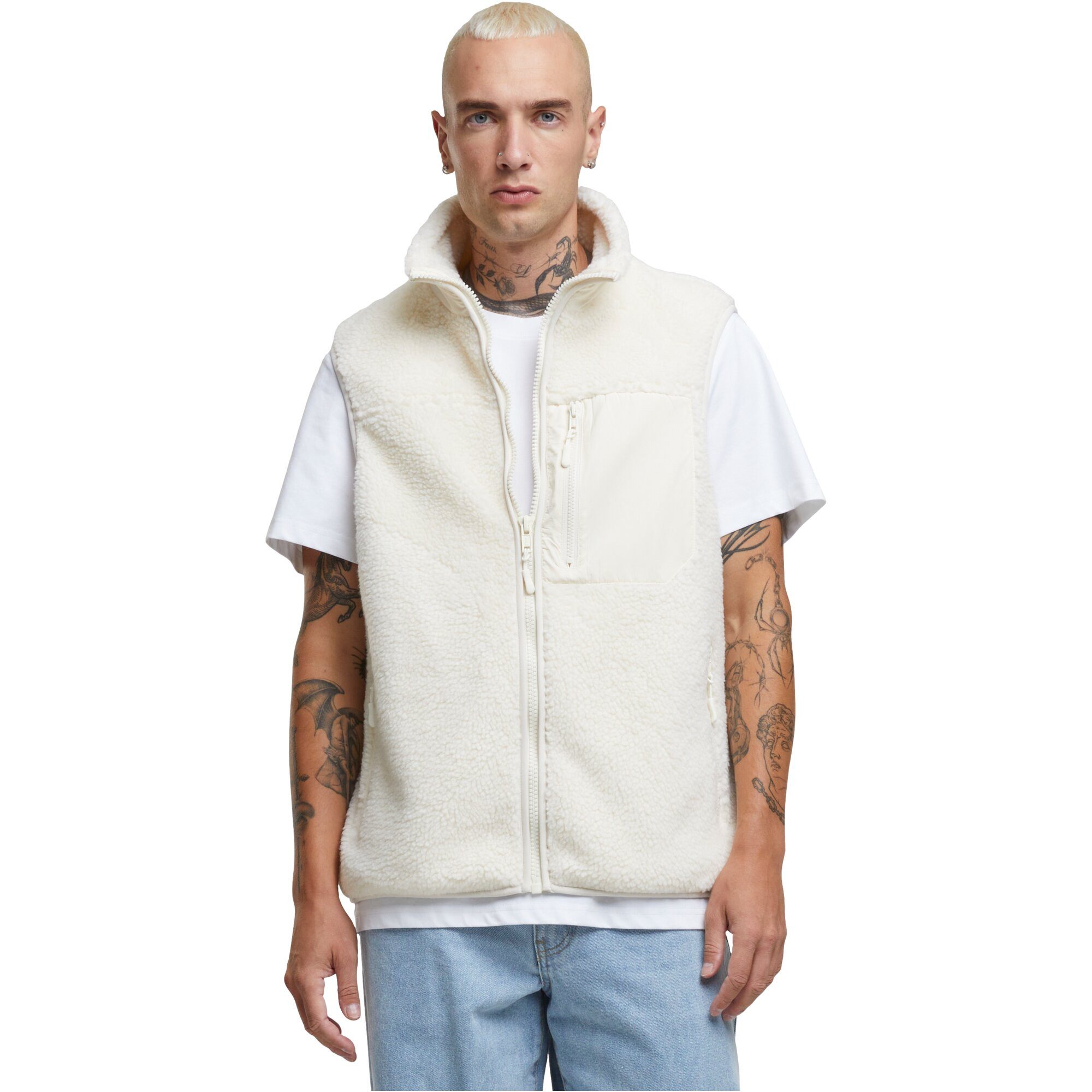 URBAN CLASSICS Steppweste Urban Classics Sherpa Vest (Weste, Weste)