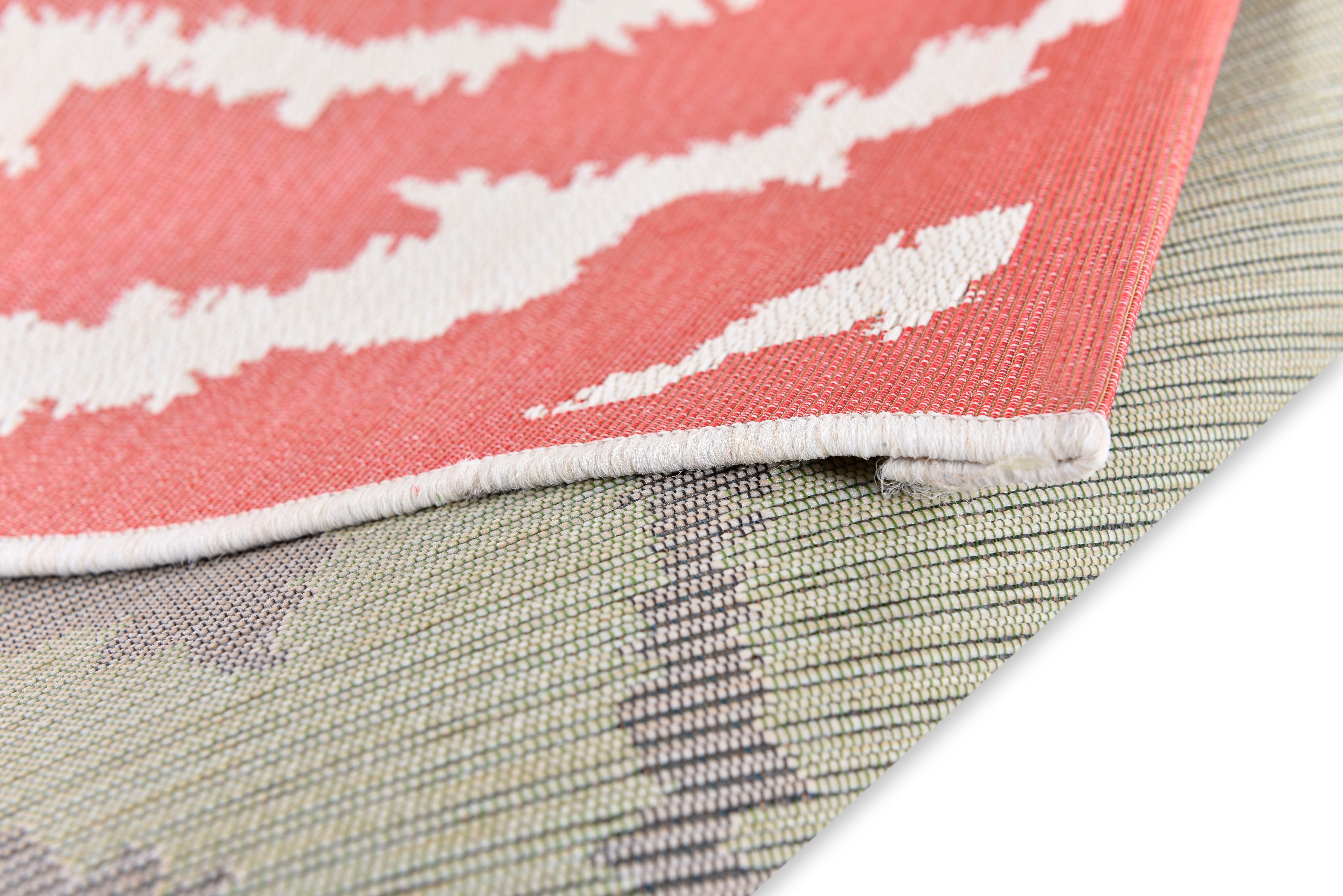 TOM TAILOR HOME Teppich Garden Pattern, rechteckig, Höhe: 3 mm, Flachgewebe, modernes Rauten Design, In- und Outdoor geeignet