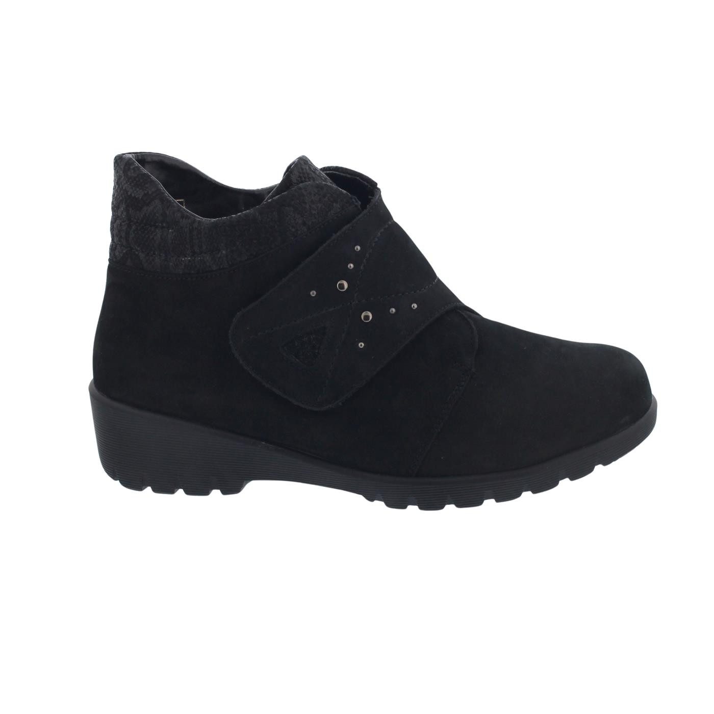 Waldläufer Waldläufer Kamela Bootie, Denver / Snak, Schwarz, Klettverschl., Weite Reißverschlussstiefel