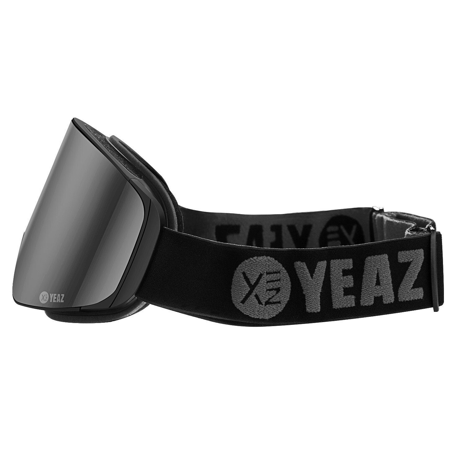 YEAZ Skibrille APEX Magnet-Ski-Snowboardbrille silber, Magnet-Wechsel-System für Gläser, silber/schwarz