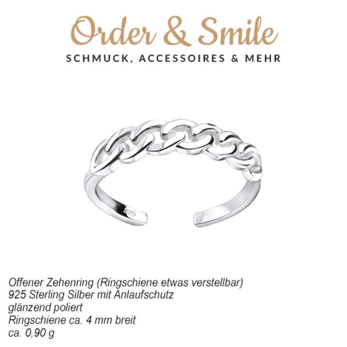 Order & Smile Schmuck Zehenring Zehenring geflochten: Zehring Silber 925, g günstig online kaufen