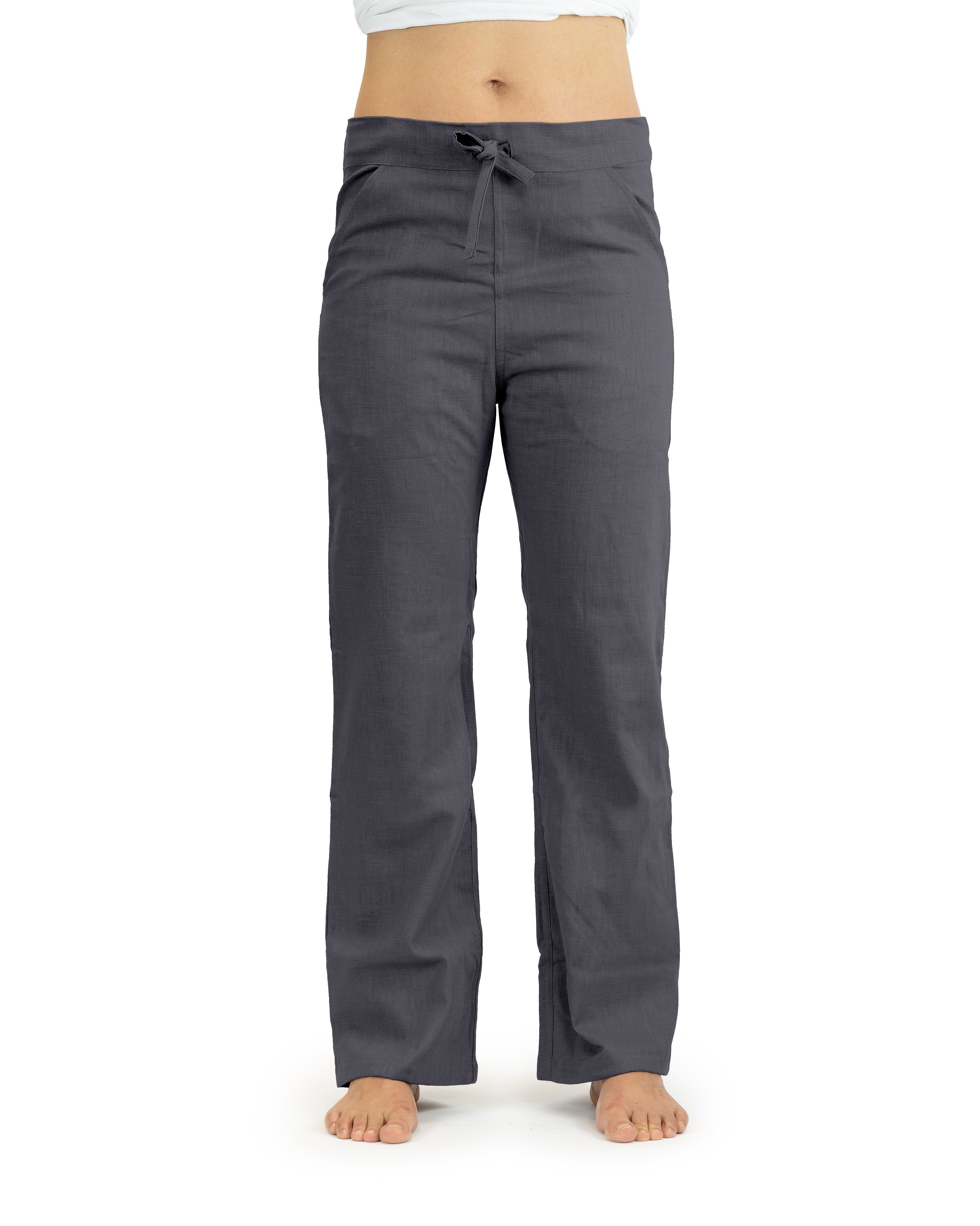 SCHAZAD anthrazit Leinenhose Essential-Slim