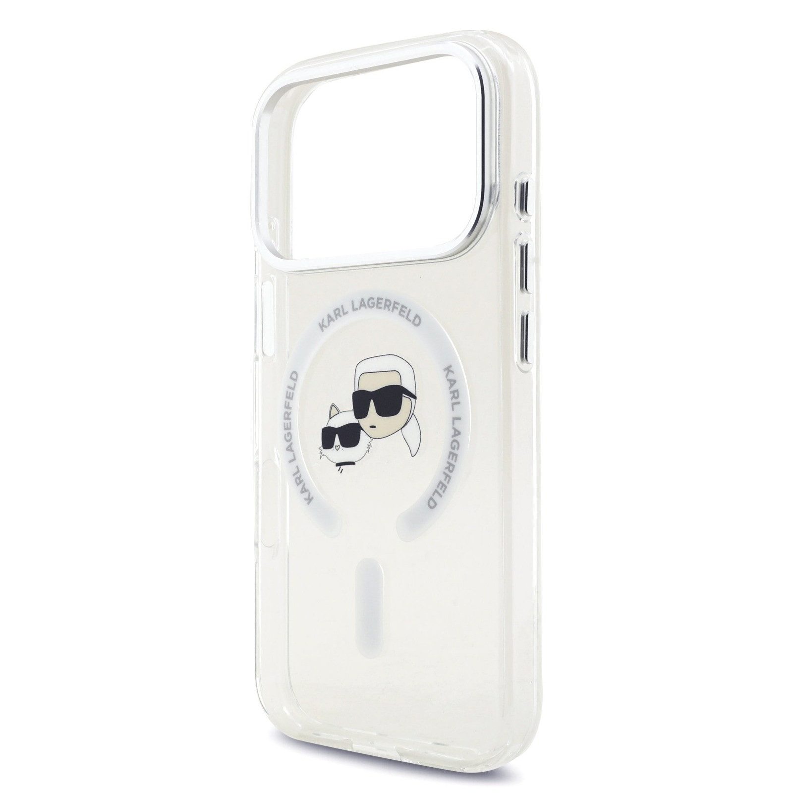 KARL LAGERFELD Handyhülle Case MagSafe iPhone 17 Pro Kunststoff Karl Katze transparent 6,3 Zoll, Kantenschutz – Bild 5 von 5