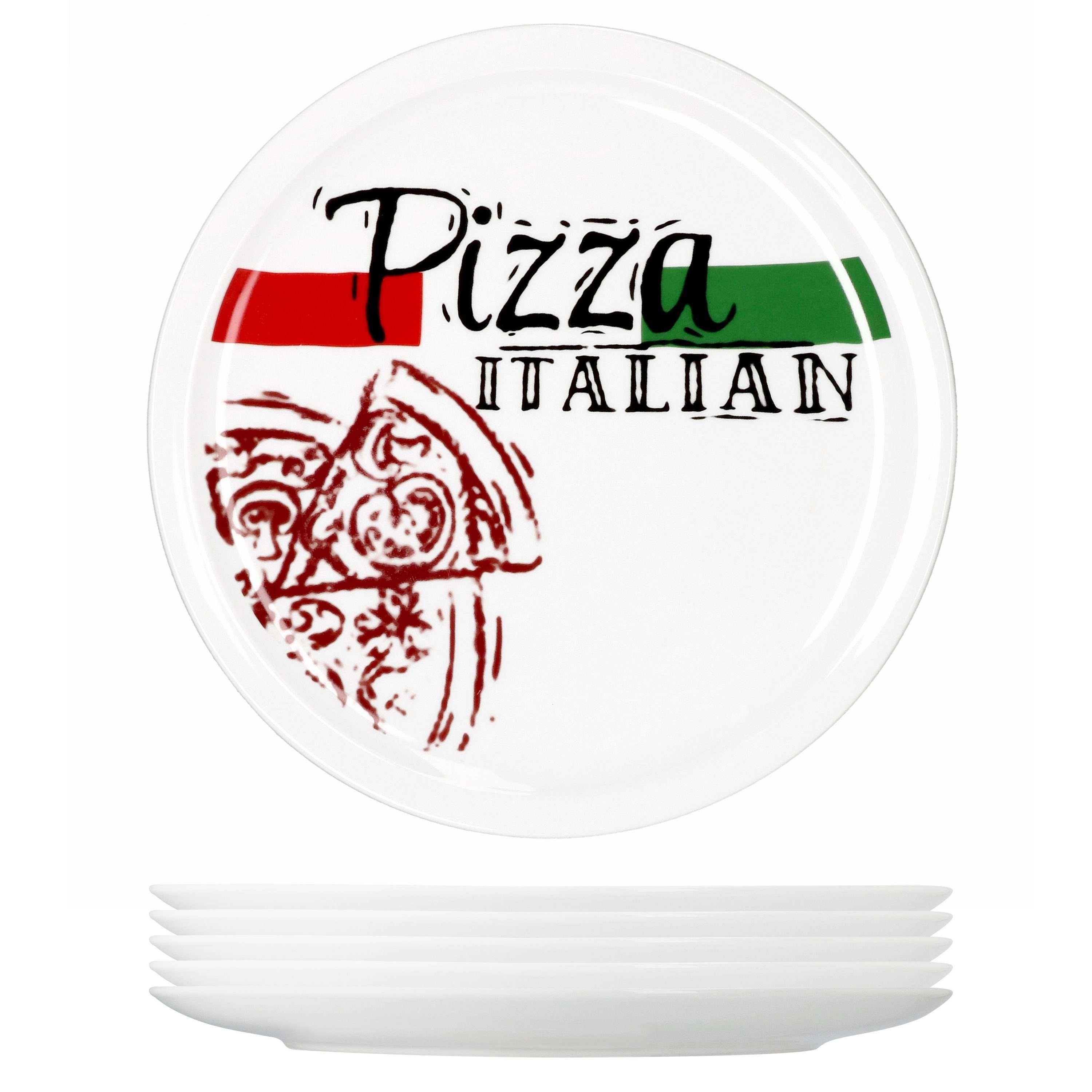 Pizzateller MamboCat 6er Pizzateller 28cm Set Italian Pizza