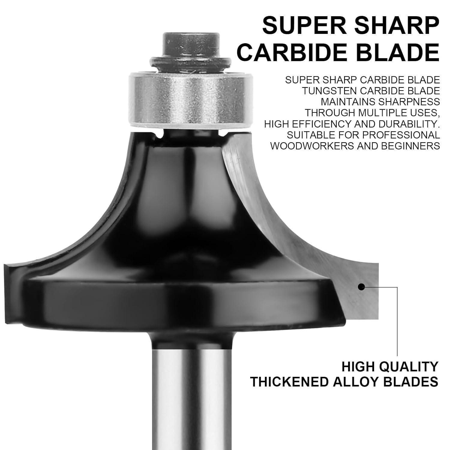 LuxusKollektion Fräsbohrer Fräser Set Holz Hartmetall Fräsersatz Zubehör 30 tlg. 8mm-Schaft