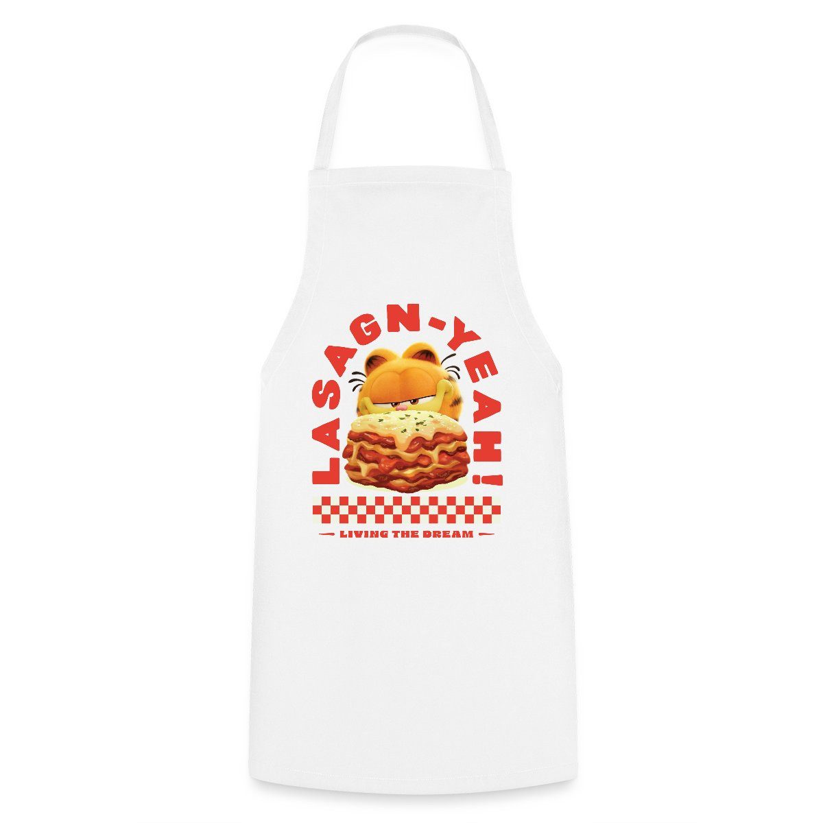 Spreadshirt Kochschürze Garfield Lasagn-Yeah Witziges Wortspiel-Design Kochschürze, (1-tlg)