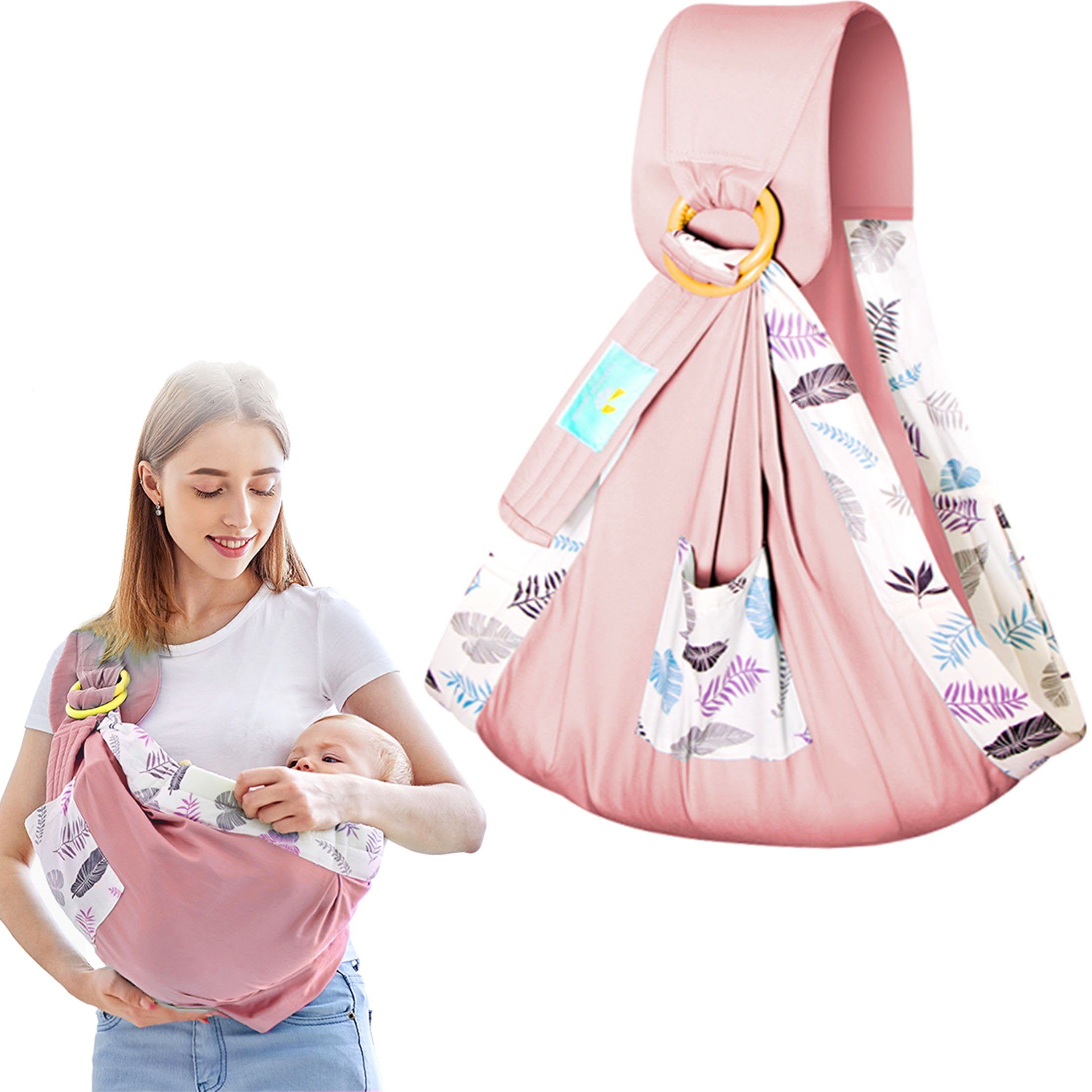 Baby Ja Babytrage Babytrage Stilltuch, Baby-Umhängetuch, multifunktionale  Stilltasche, verstellbare Babytrage für Neugeborene und Babys