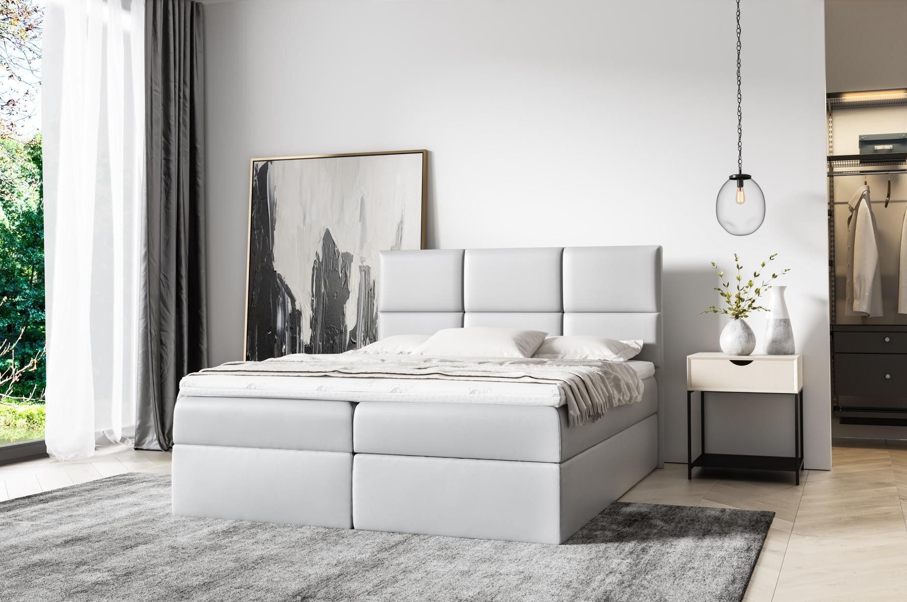Xlmoebel Boxspringbett Modernes Polsterbett mit elegantem Design und hohem Komfort (Bett), Hergestellt in Europa