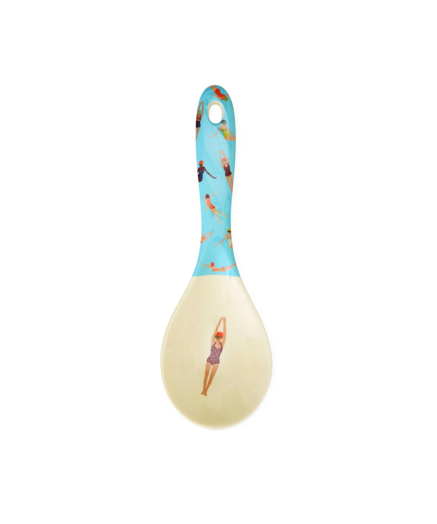 rice Salatbesteck Rice Melamin Salatlöffel Set 3er - Schwimmer & Blumen Print (3-tlg), Bruchsicher