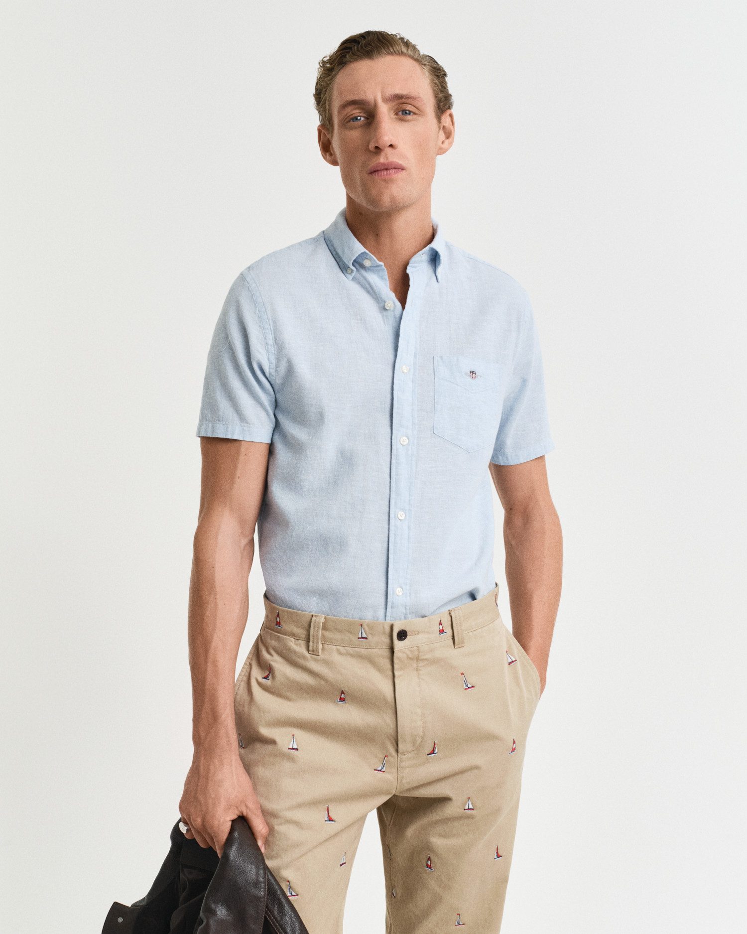 Kurzarmhemd REG COTTON LINEN SS SHIRT