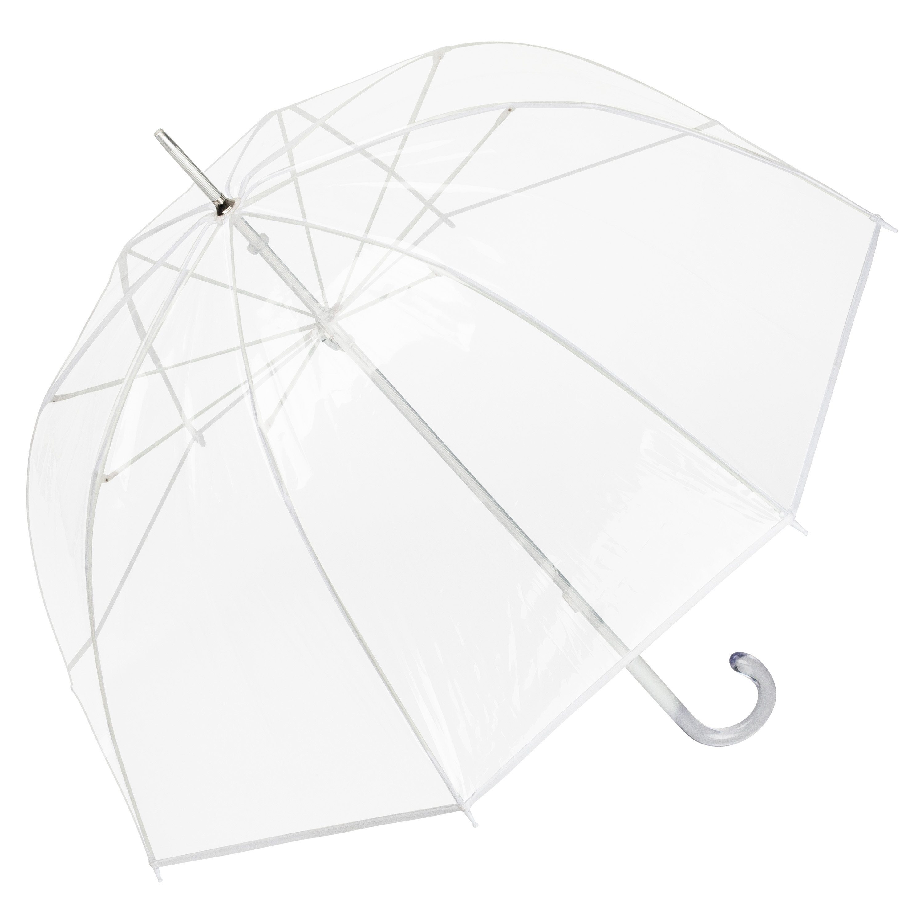 von Lilienfeld Stockregenschirm »Regenschirm Glockenschirm Transparent  Durchsichtig Hochzeitsschirm«, 100 % Polyethylen (KEIN PVC)