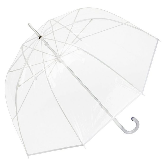 von Lilienfeld Stockregenschirm Regenschirm Glockenschirm Transparent Durchsichtig Hochzeitsschirm 100 % Polyethylen (KEIN PVC)