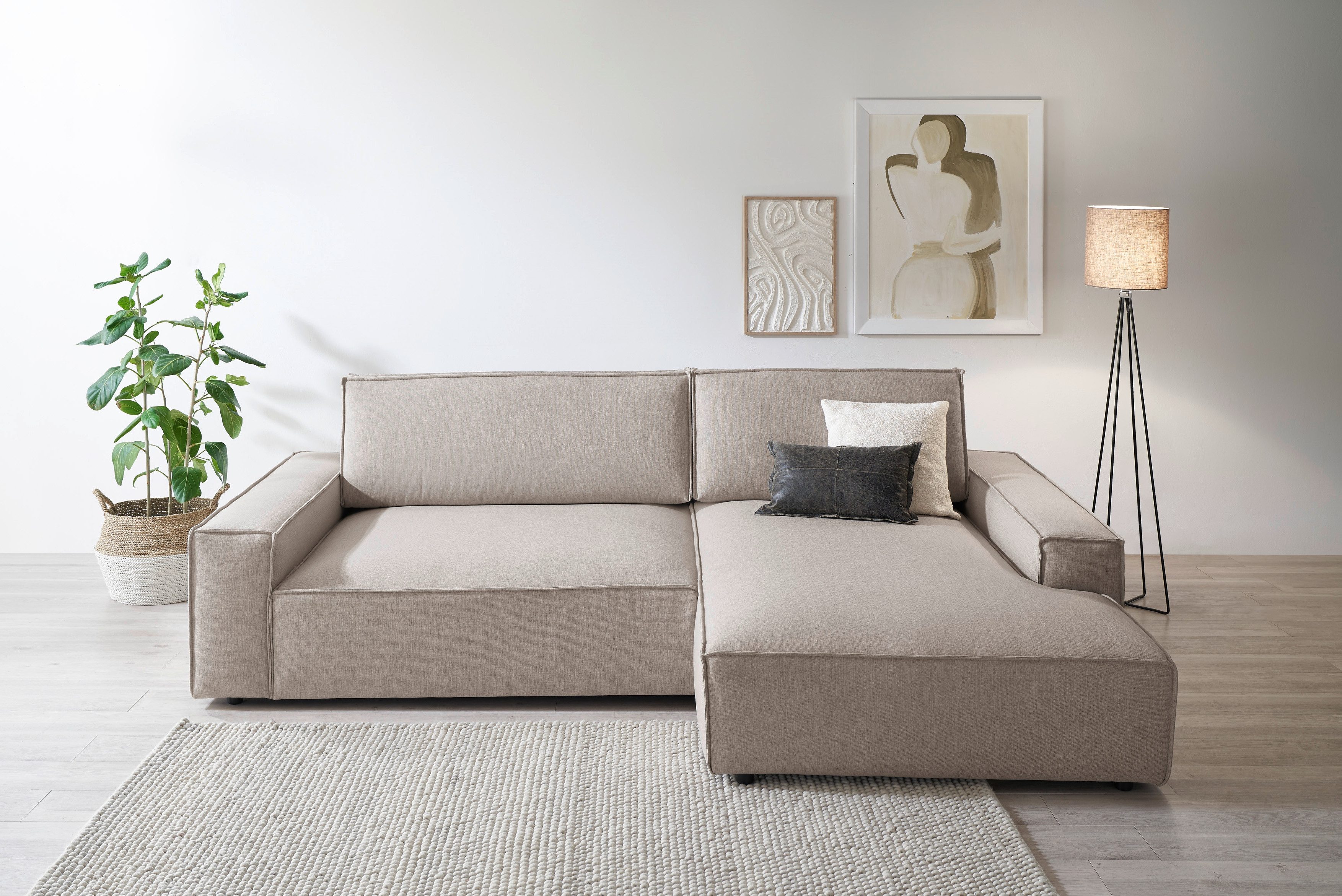 Home affaire Ecksofa NEU: SHERWOOD XXL 284, Big-Sofa L-Form, tiefe Sitzfläc günstig online kaufen