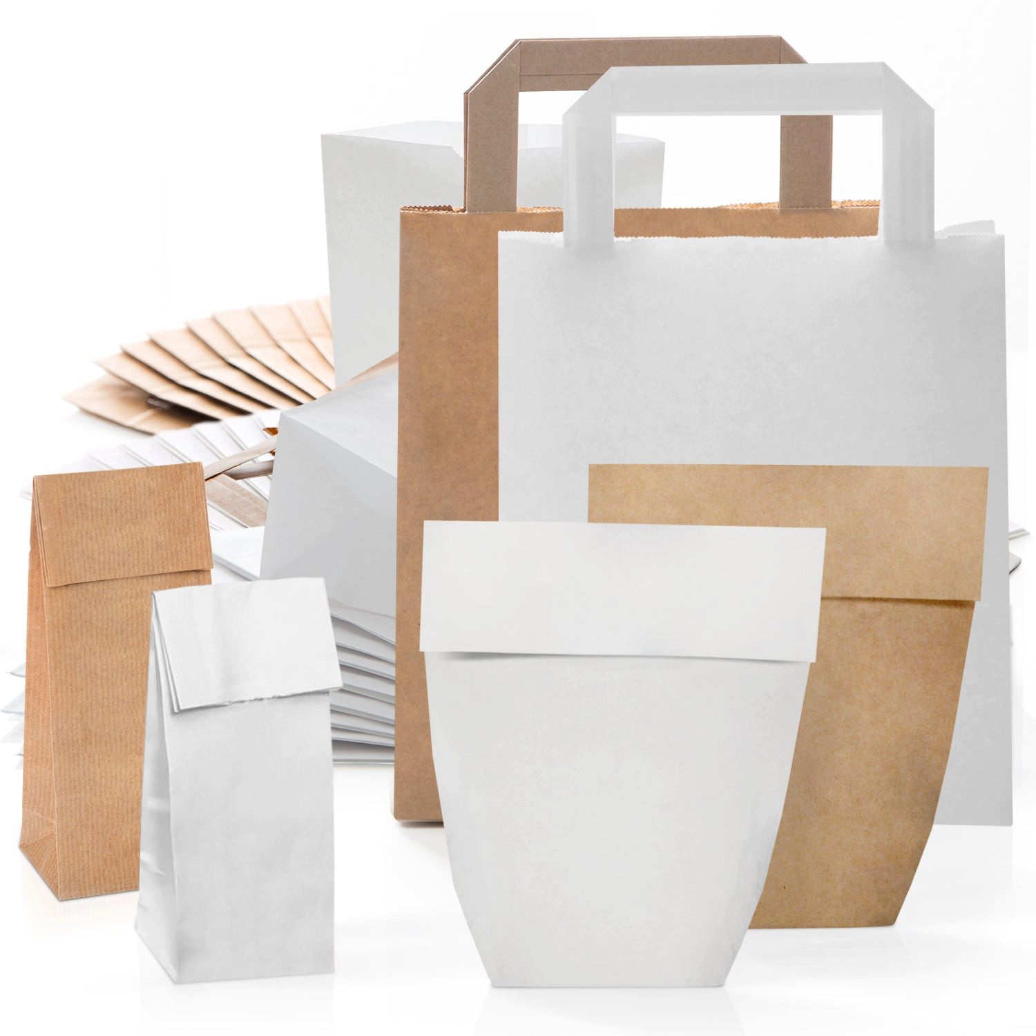 Logbuch-Verlag Dekofigur Papiertüten Set - 120 gemischte Kraftpapier Tüten günstig online kaufen