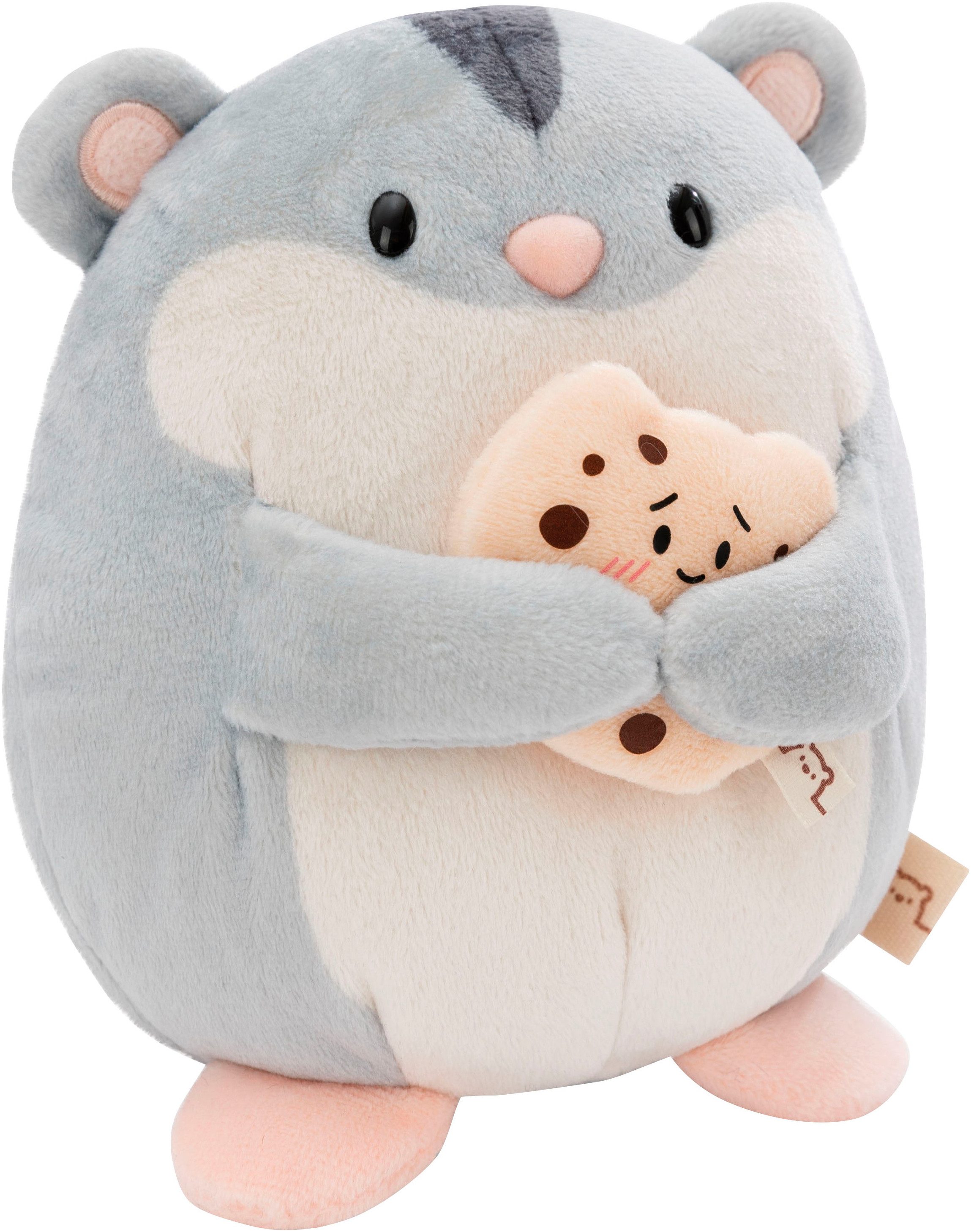 Nici Kuscheltier mymochi, Hamster Shai, 16 cm, mit Keks, in Geschenkbox