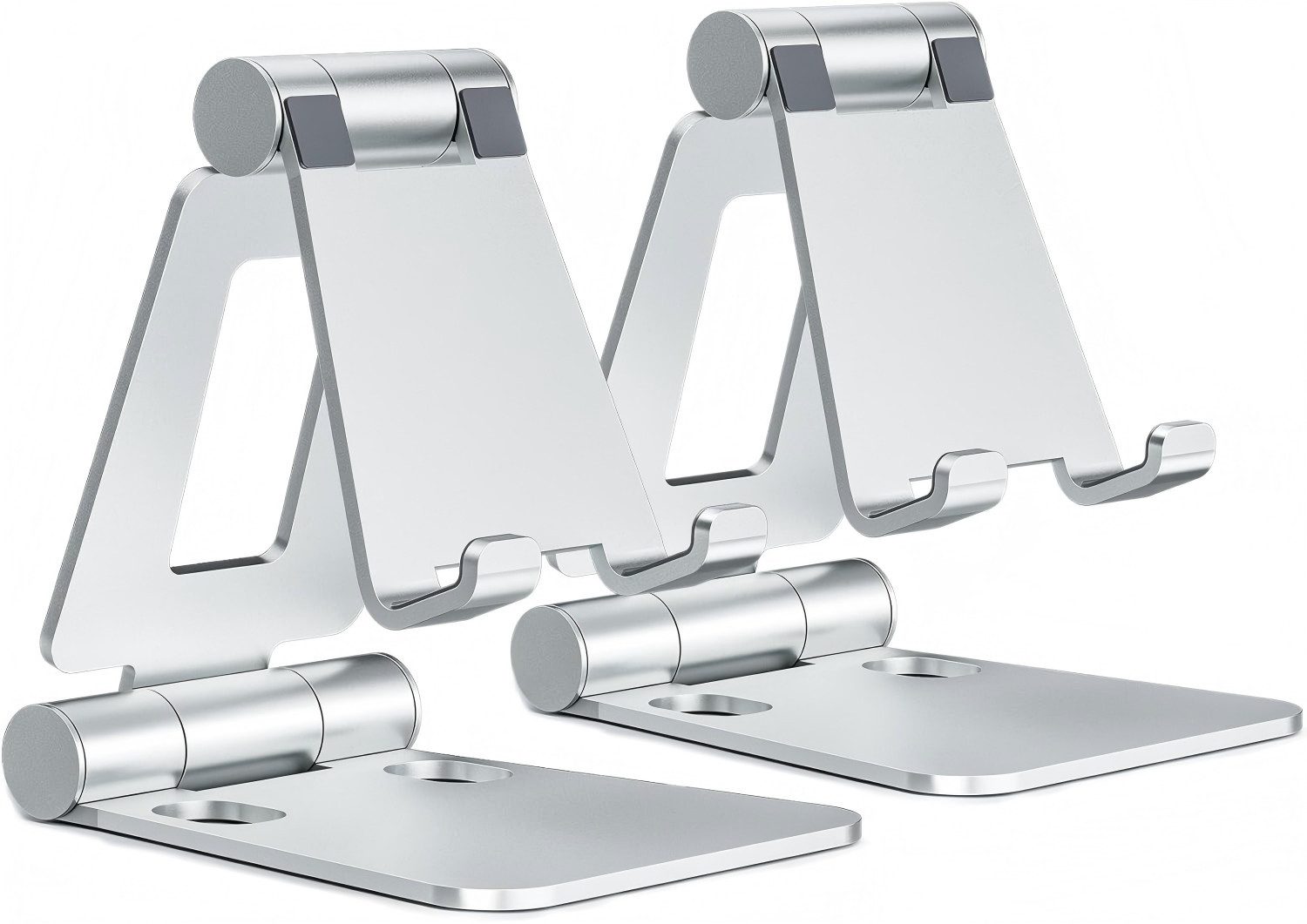 Refined Living Smartphone-Halterung 2 Stück Handy Ständer Faltbar & Verstellbar, Handy Halterung Tisch, (bis 8 Zoll, Handyhalter universal, Smartphone Halter, Handyhalter faltbar, Handyhalter Aluminium, Kompakt & Tragbar, platzsparend, 2-tlg., Stabil & Ru