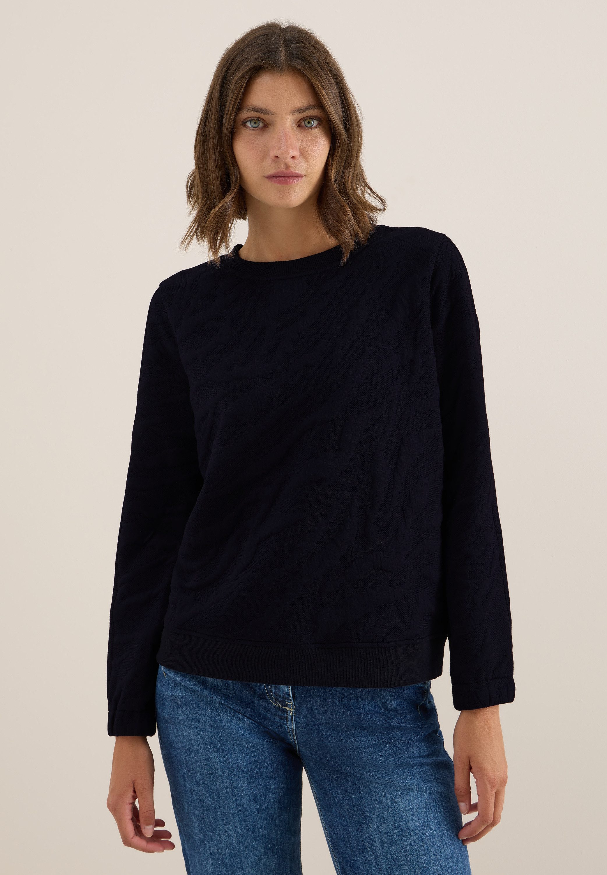 CECIL Sweatshirt mit Struktur-Muster günstig online kaufen