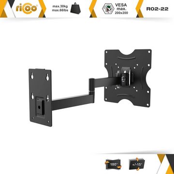 RICOO R02-22 TV-Wandhalterung, (bis 32 Zoll, schwenkbar neigbar curved Fernseher Halterung universal VESA 200 x 200)