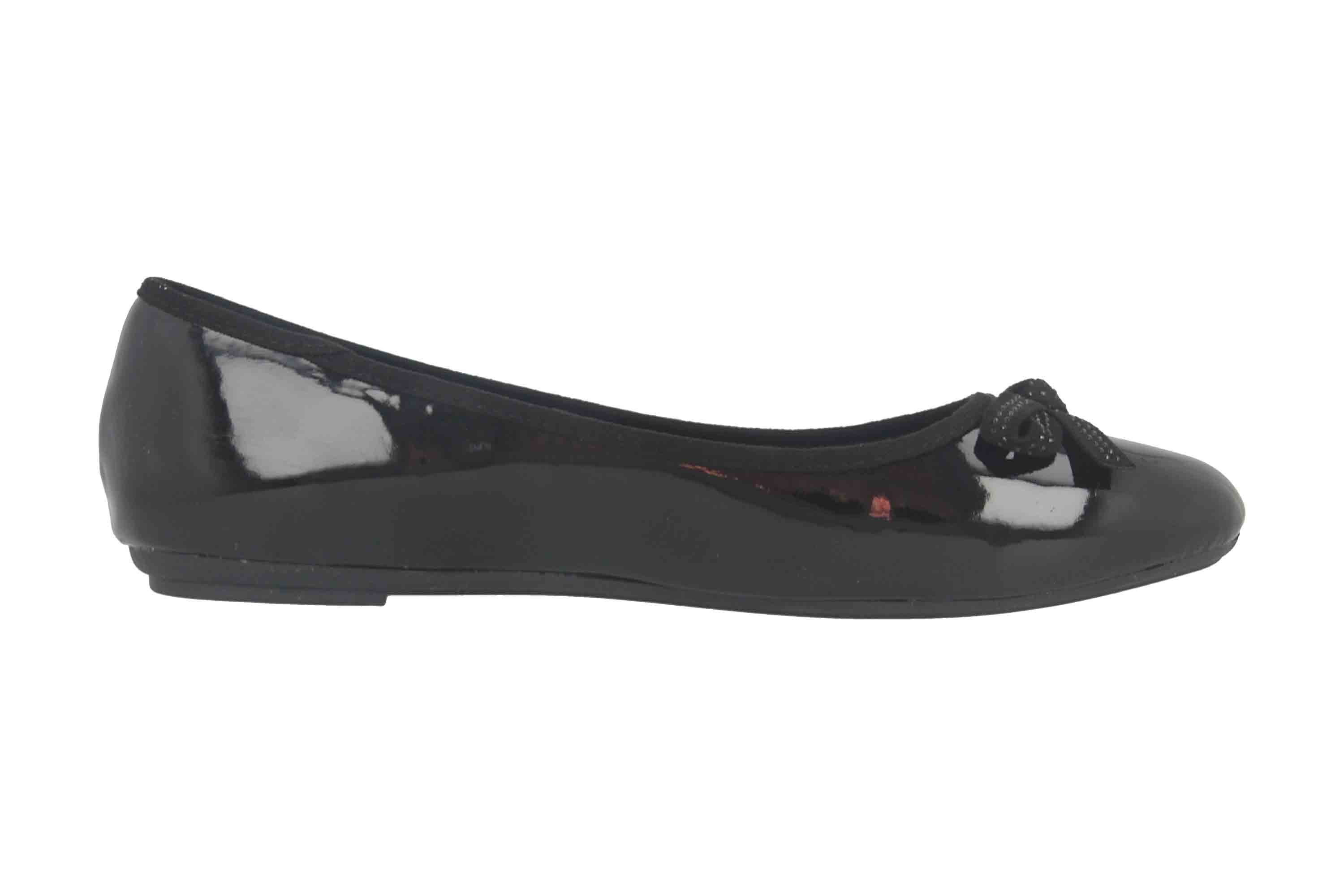 Fitters Footwear 2BB0882002 Black Patent Ballerina