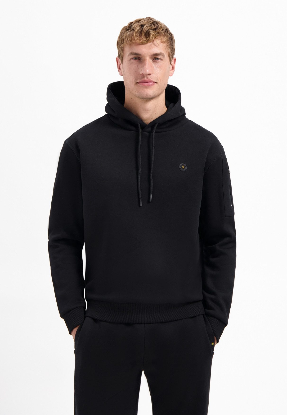 NO EXCESS Langarmshirt Sweater Hooded Brushed