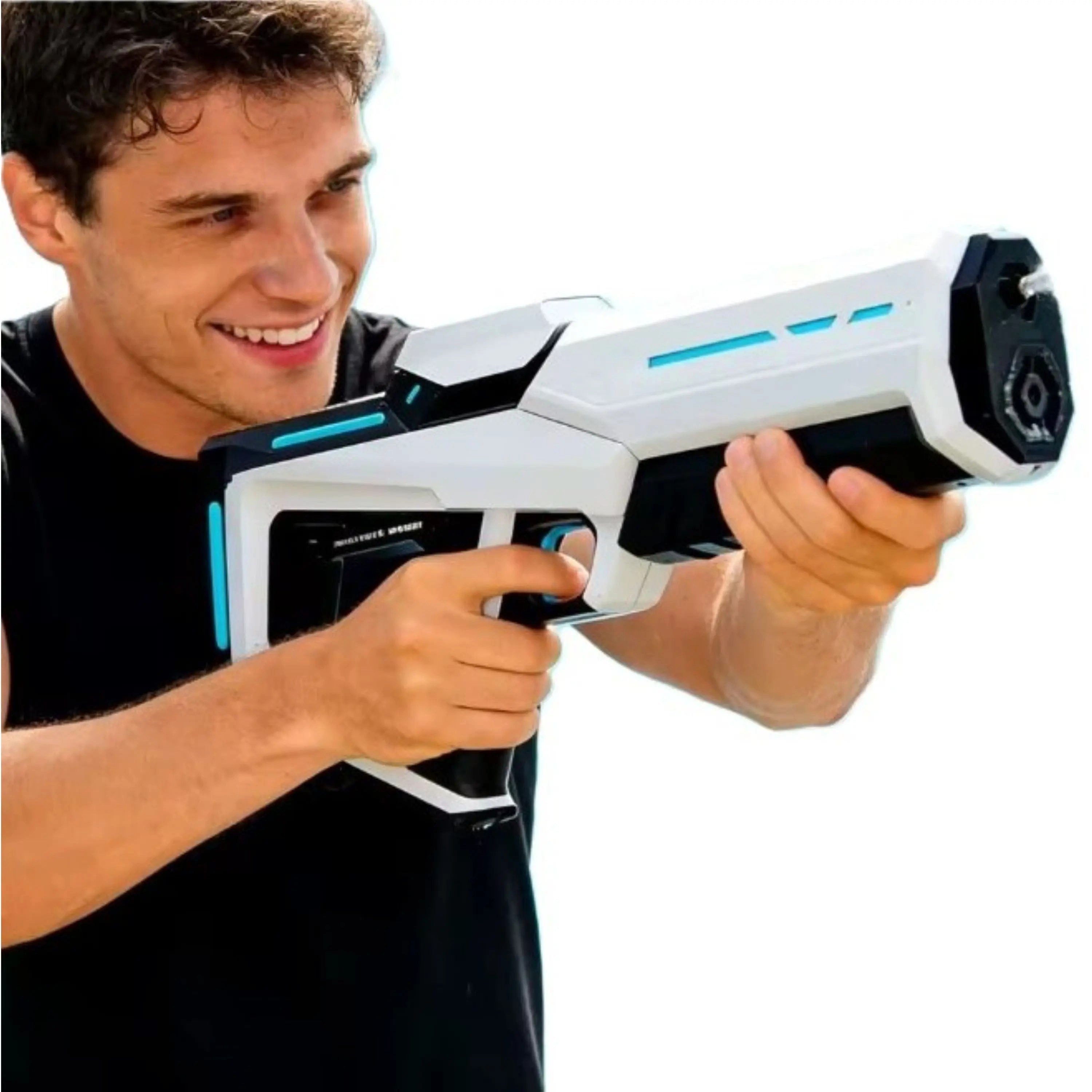 Sport-Knight® Wasserpistole Wasserpistole elektrisch mit Akku & USB – 500 ml, 10 m Schussweite