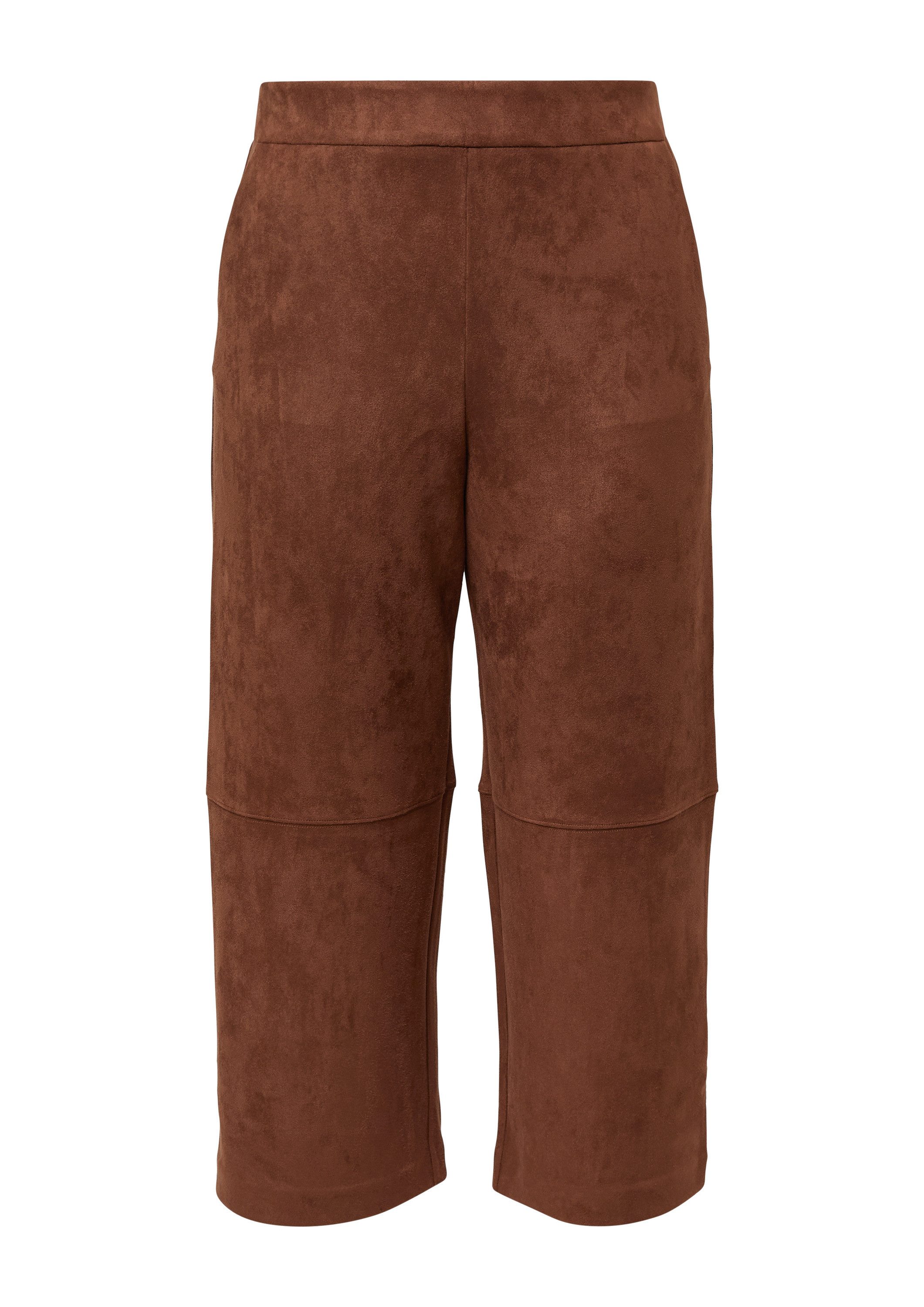 s.Oliver 7/8-Hose Hose Culotte in Veloursleder-Optik günstig online kaufen