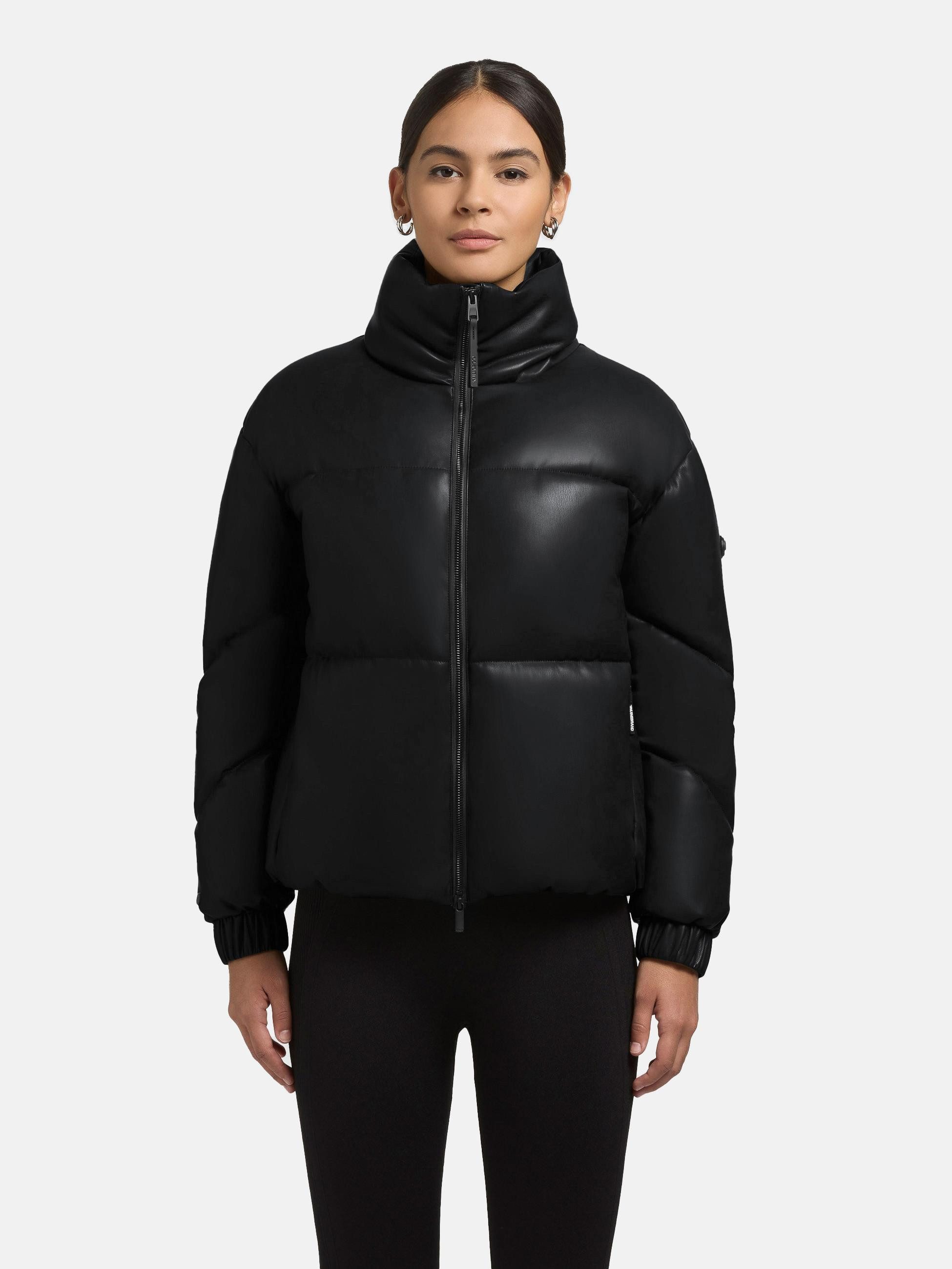 khujo Steppjacke Khalia Gesteppte Damen Winterjacke in Lederoptik günstig online kaufen