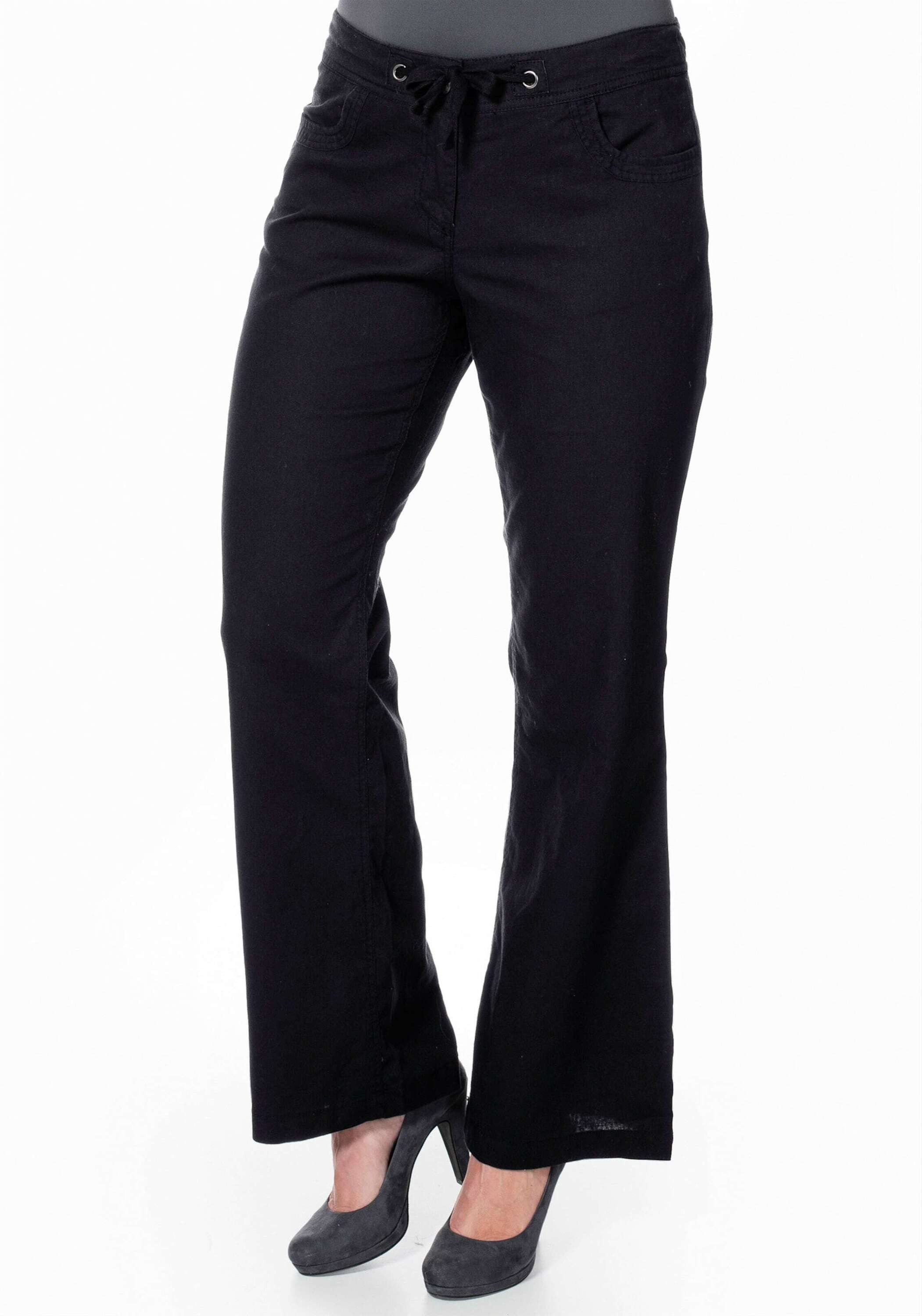 Sheego Jerseyhose Leinenhose aus angenehmen Baumwoll-Leinen-Mix günstig online kaufen