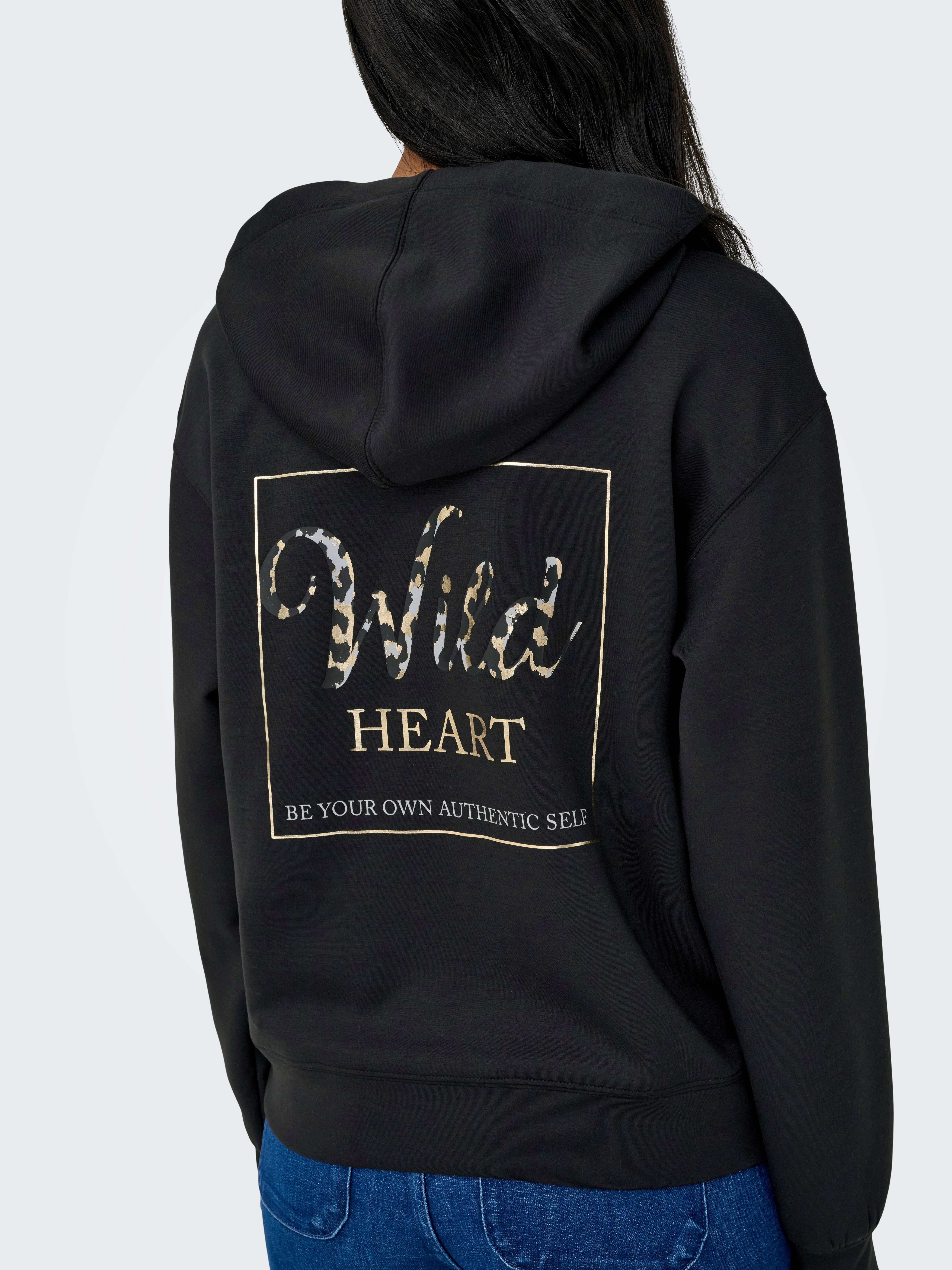 ONLY Kapuzensweatshirt ONLALINA LIFE L/S PRINT HOOD SWT