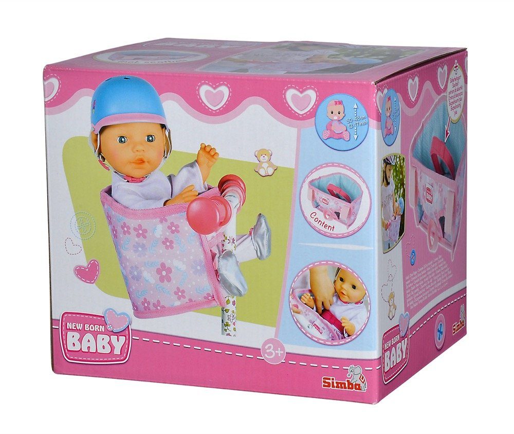 SIMBA Babypuppe New Born Fahrradsitz mit günstig online kaufen