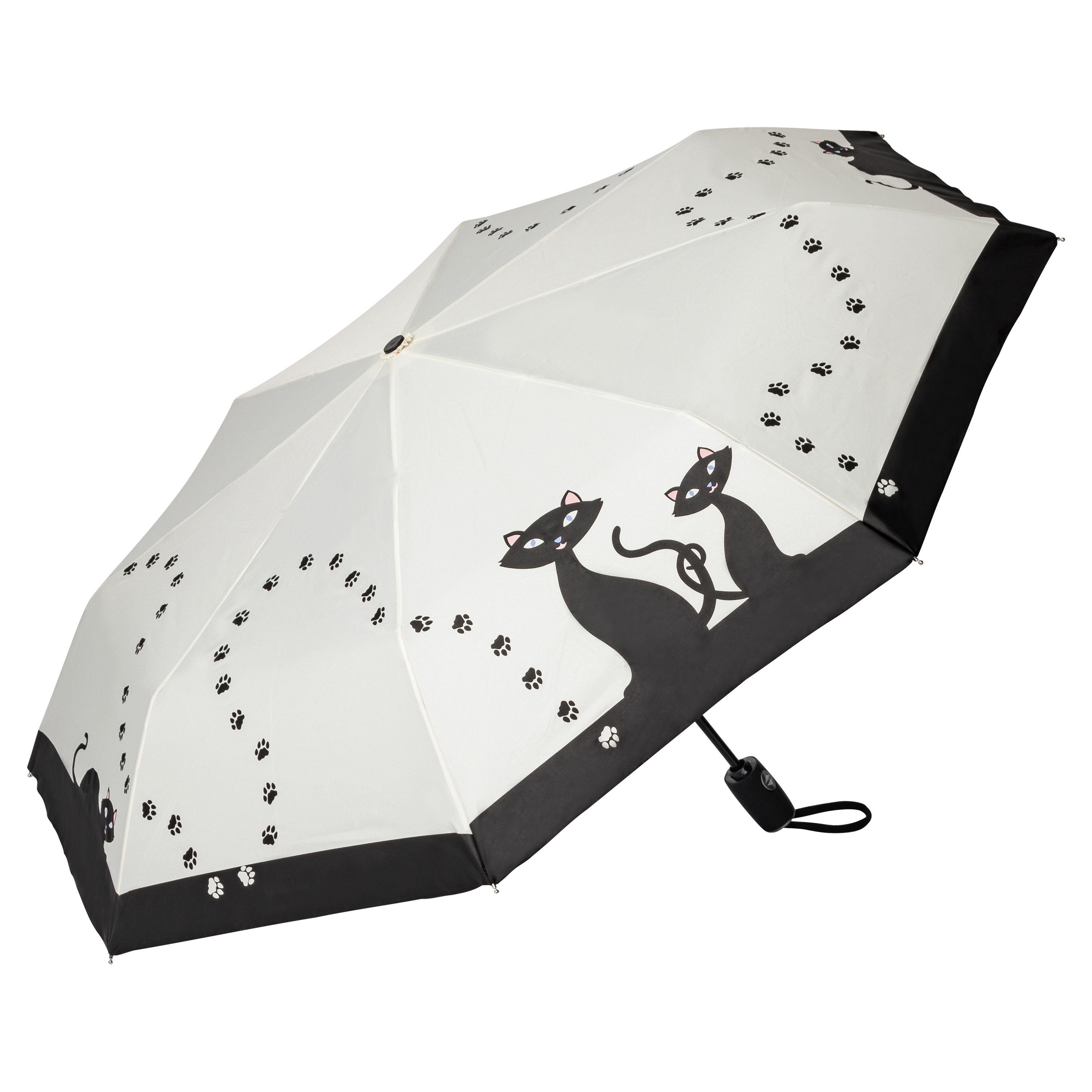 von Lilienfeld Taschenregenschirm Motivschirm Schwarze Katzen günstig online kaufen