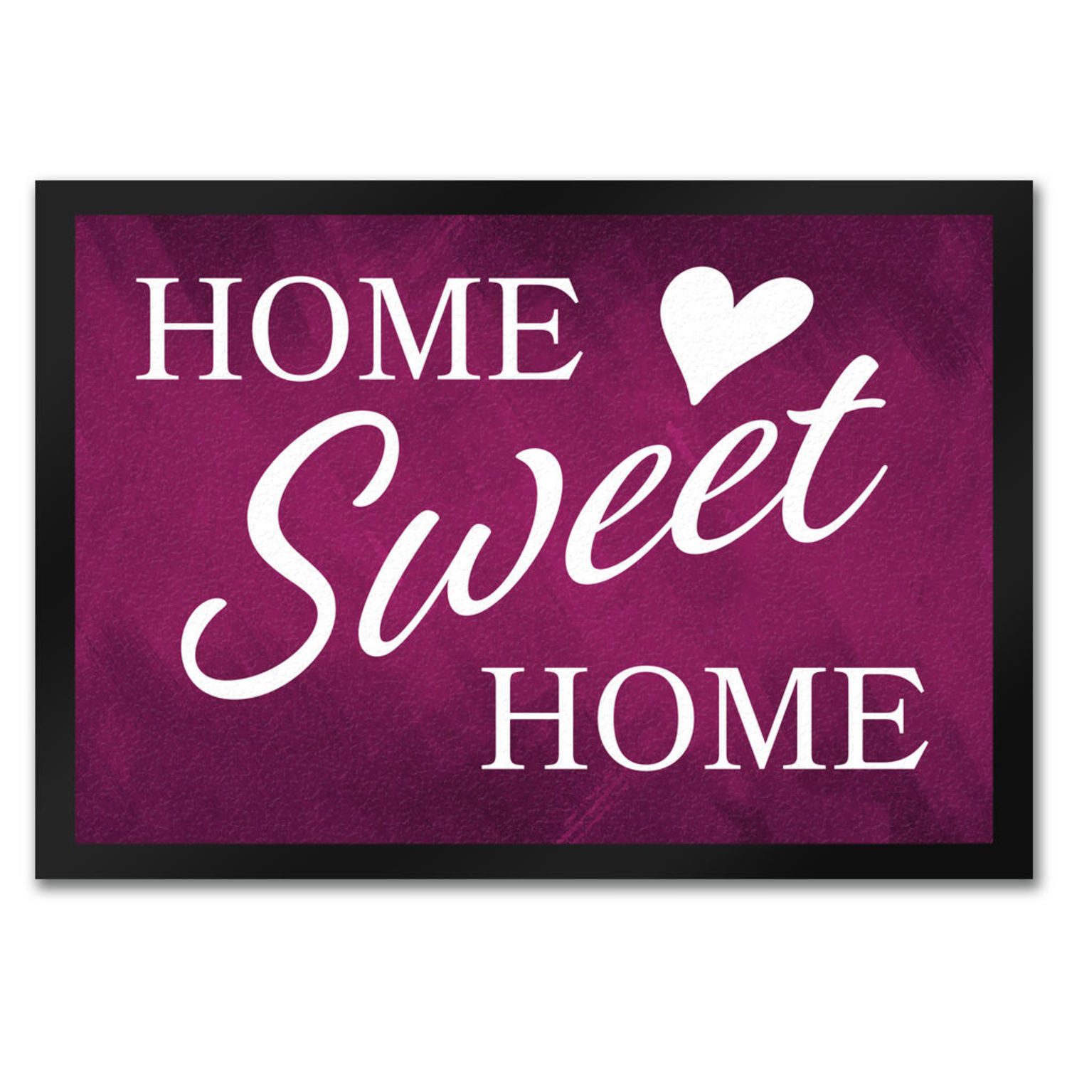 Fußmatte Home Sweet Fußmatte mit eleganter Aufschrift auf rosafarbenem, speecheese